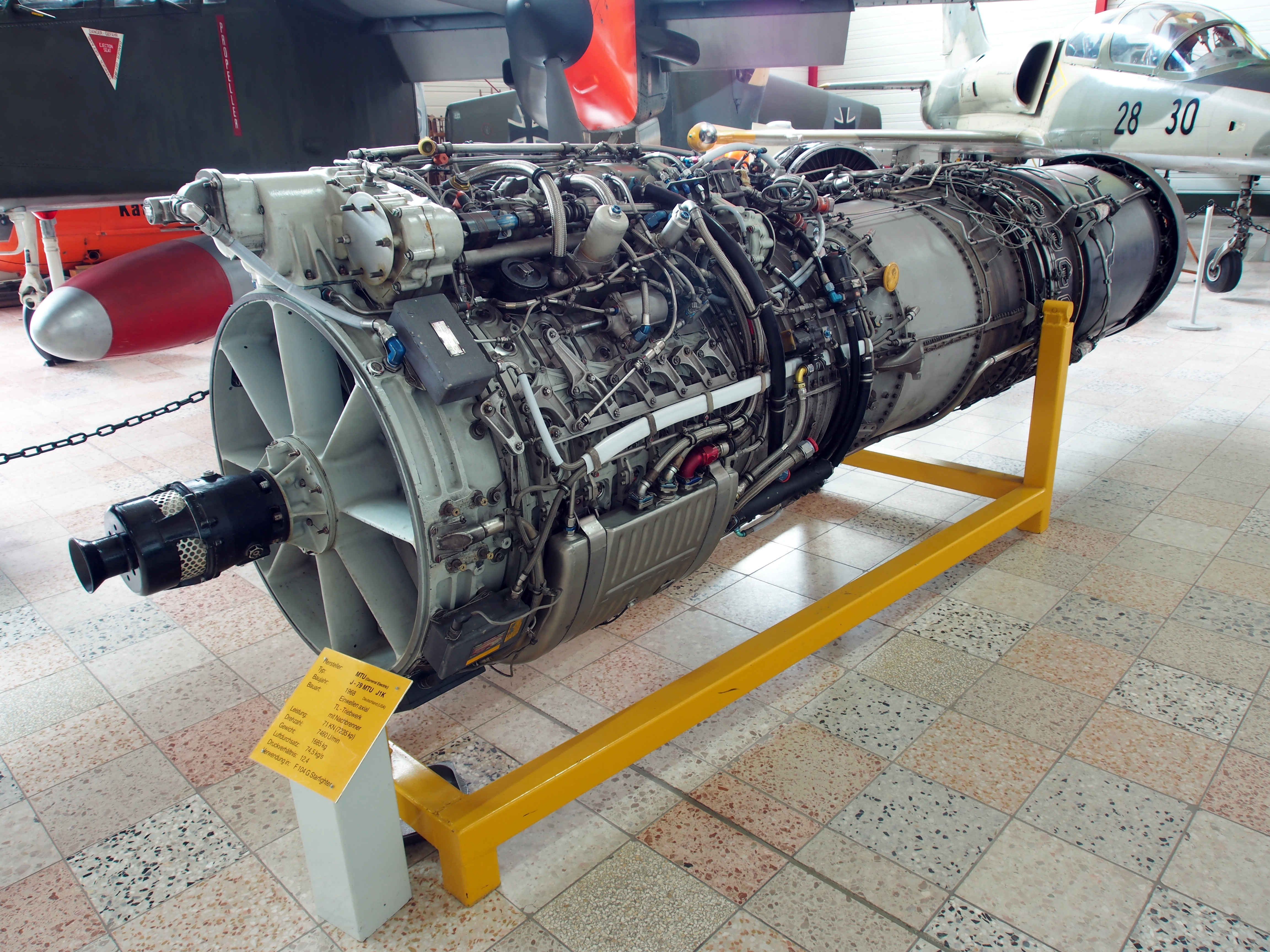 1968 MTU (General Electric) J79 J-1K, 71KN, 7460 rpm at Flugausstellung Hermeskeil, pic1