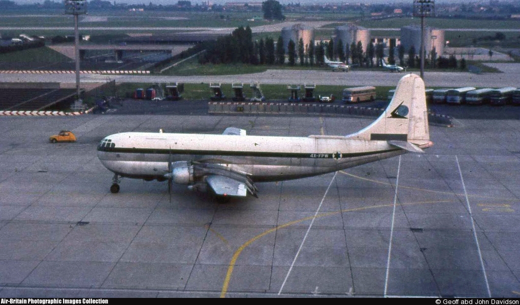 4X-FPW Beitar, Boeing 377M dell'aeronautica israeliana a Paris-Orly, 1967