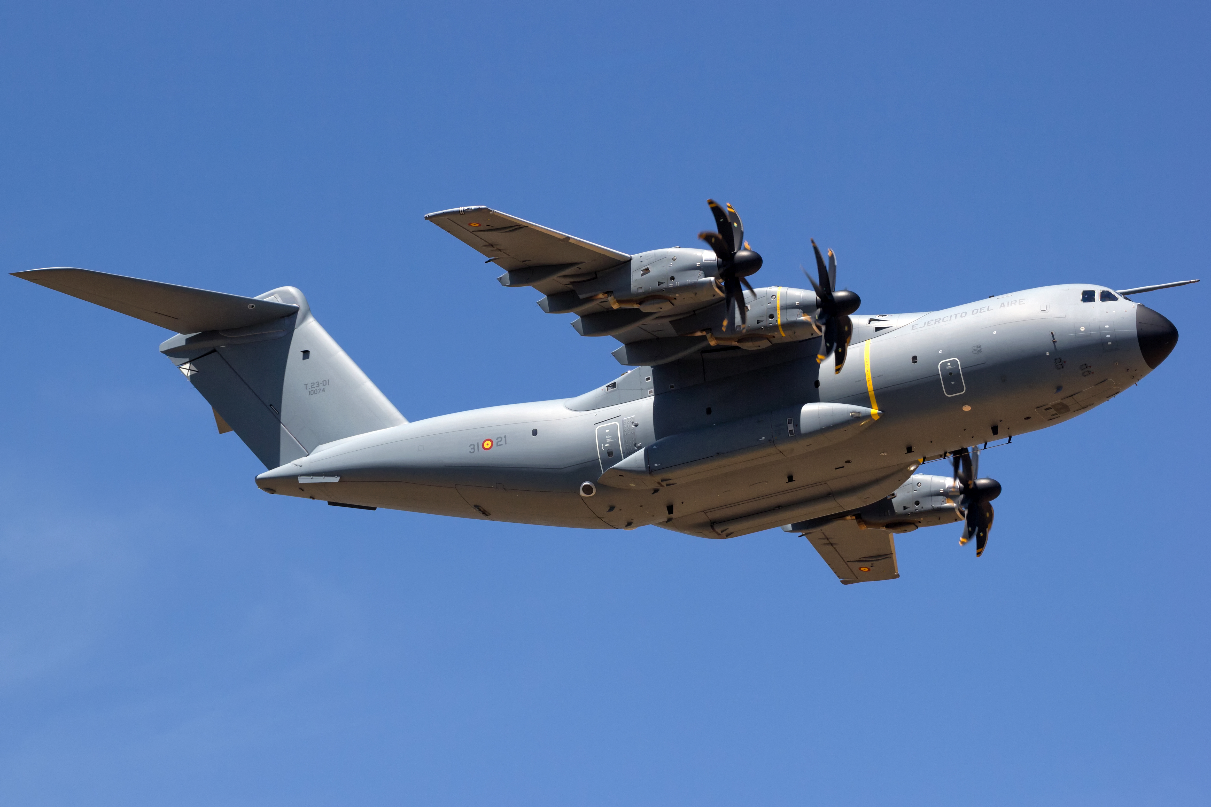 A400M del Ejército del Aire, imagen de archivo: León, 2017