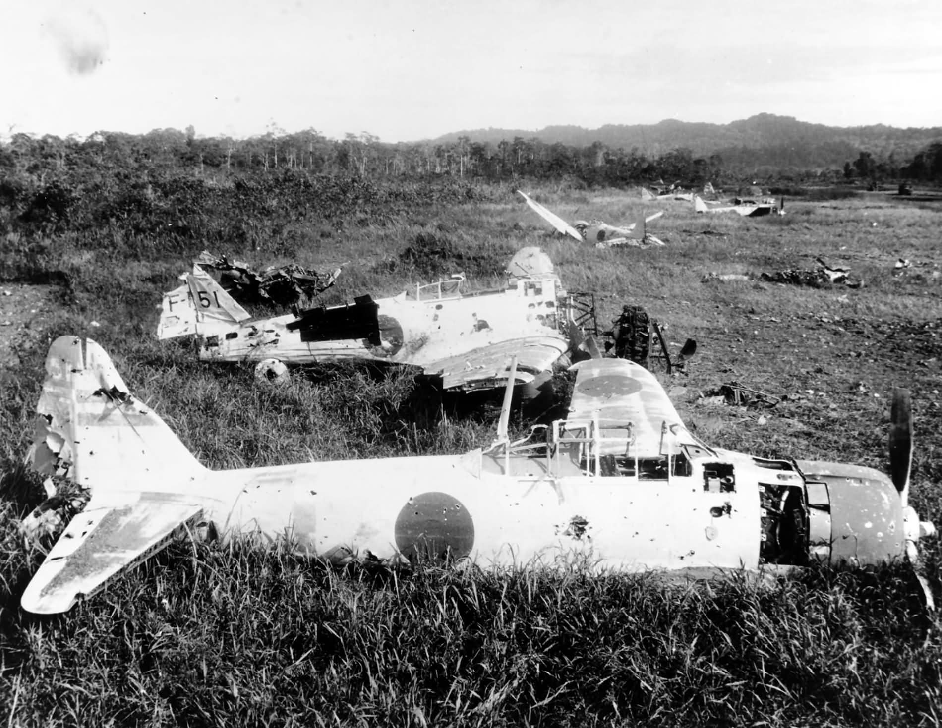 A6M del 702.º Kokutai en Lae, Nueva Guinea, en septiembre de 1943