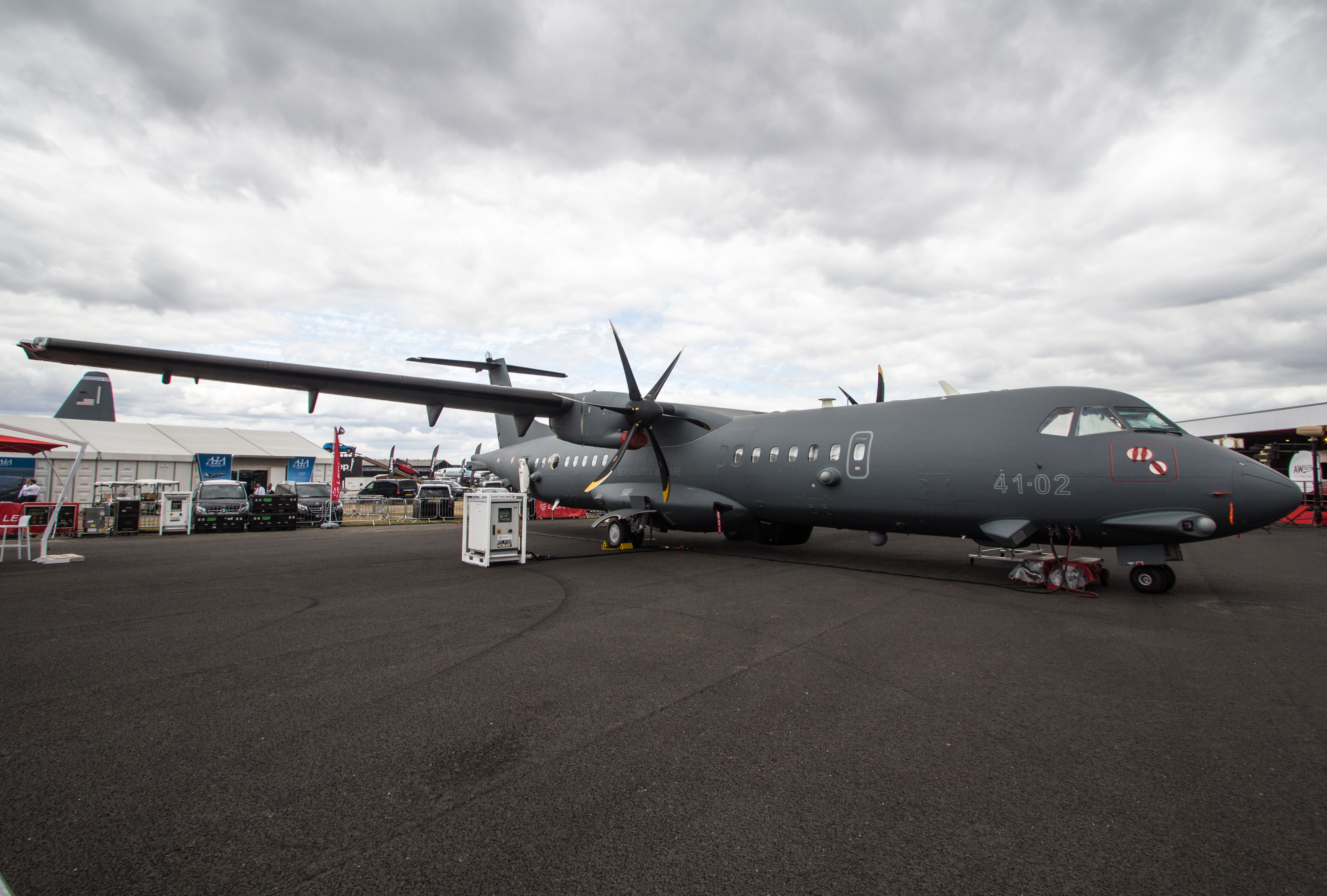 ATR 72MP (P-72A) de la Aeronautica Militare 41-02 en Farnborough 2018