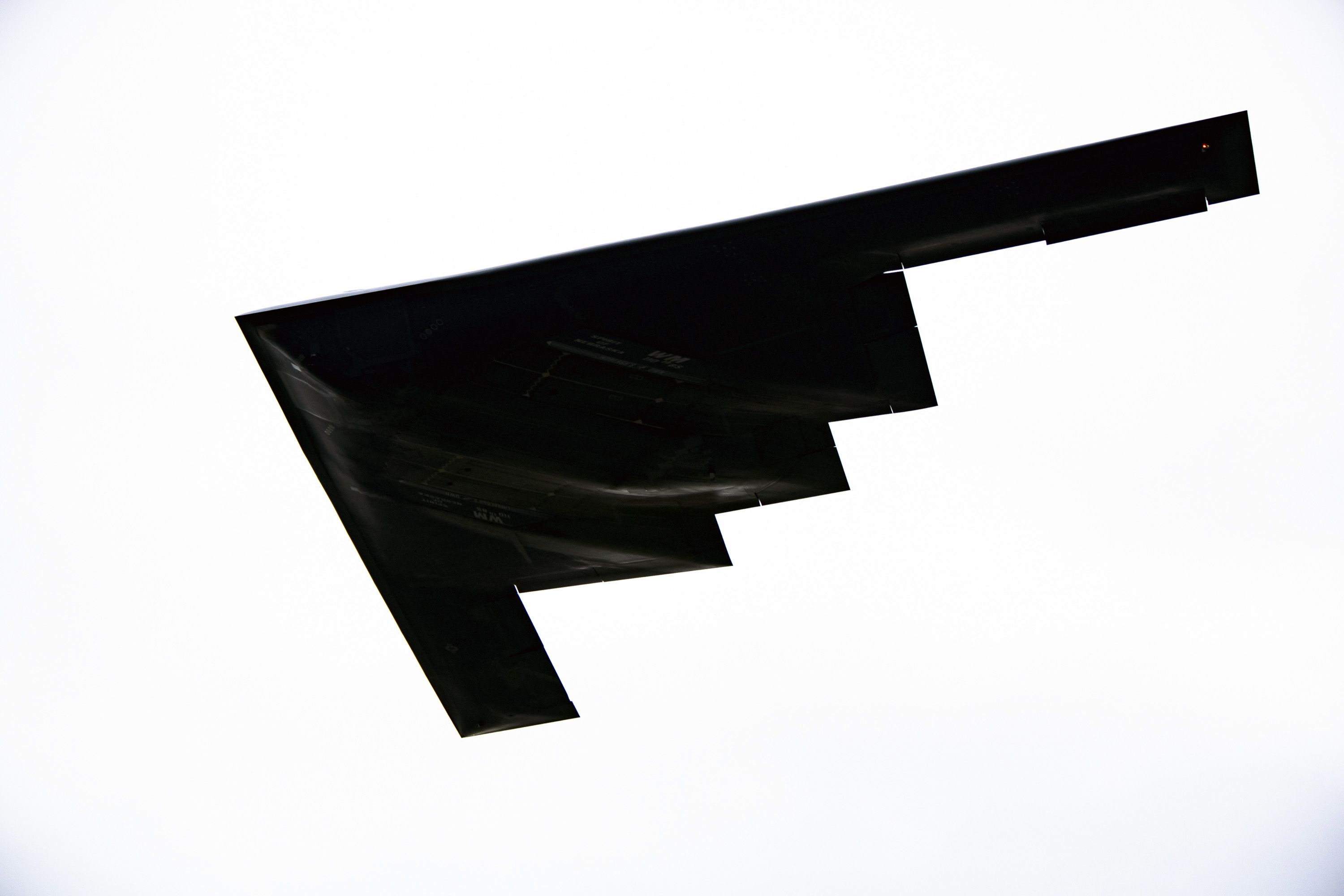 A B-2 Spirit assigned to the 509th Bomb Wing flies overhead at RAF Fairford, England, Aug. 25, 2021