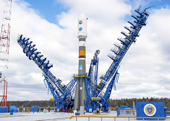 Um lançador Soyuz-2 no cosmódromo de Plesetsk