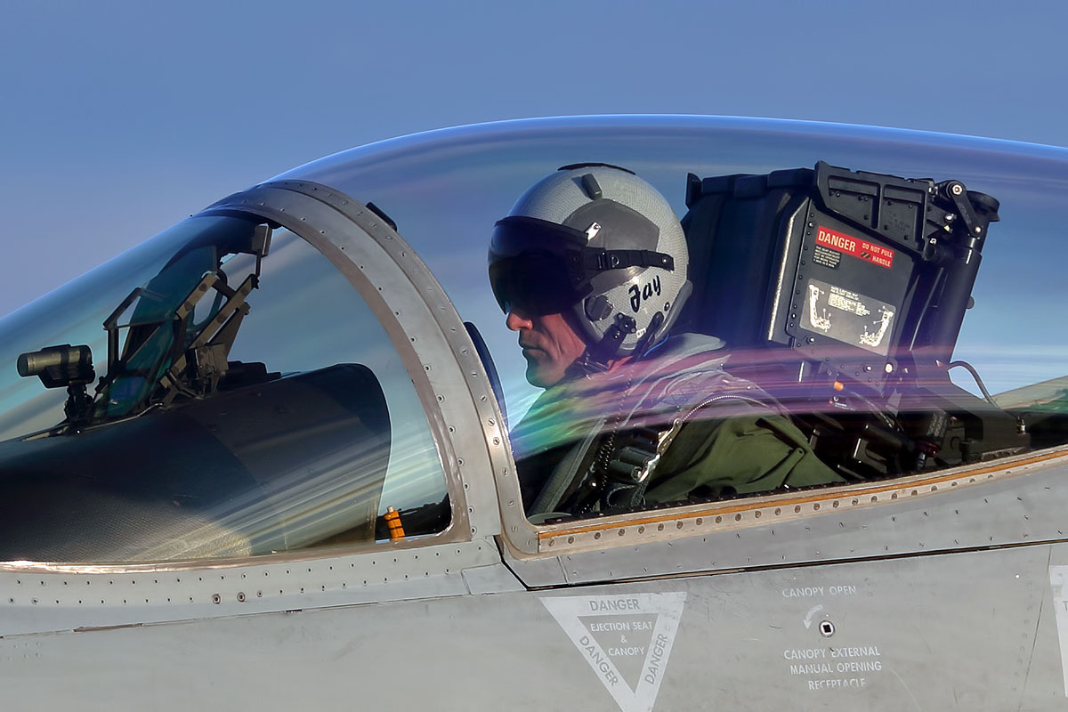 A Swiss Air Force FA-18 Hornet cockpit at RAF Lossiemouth - geograph org uk