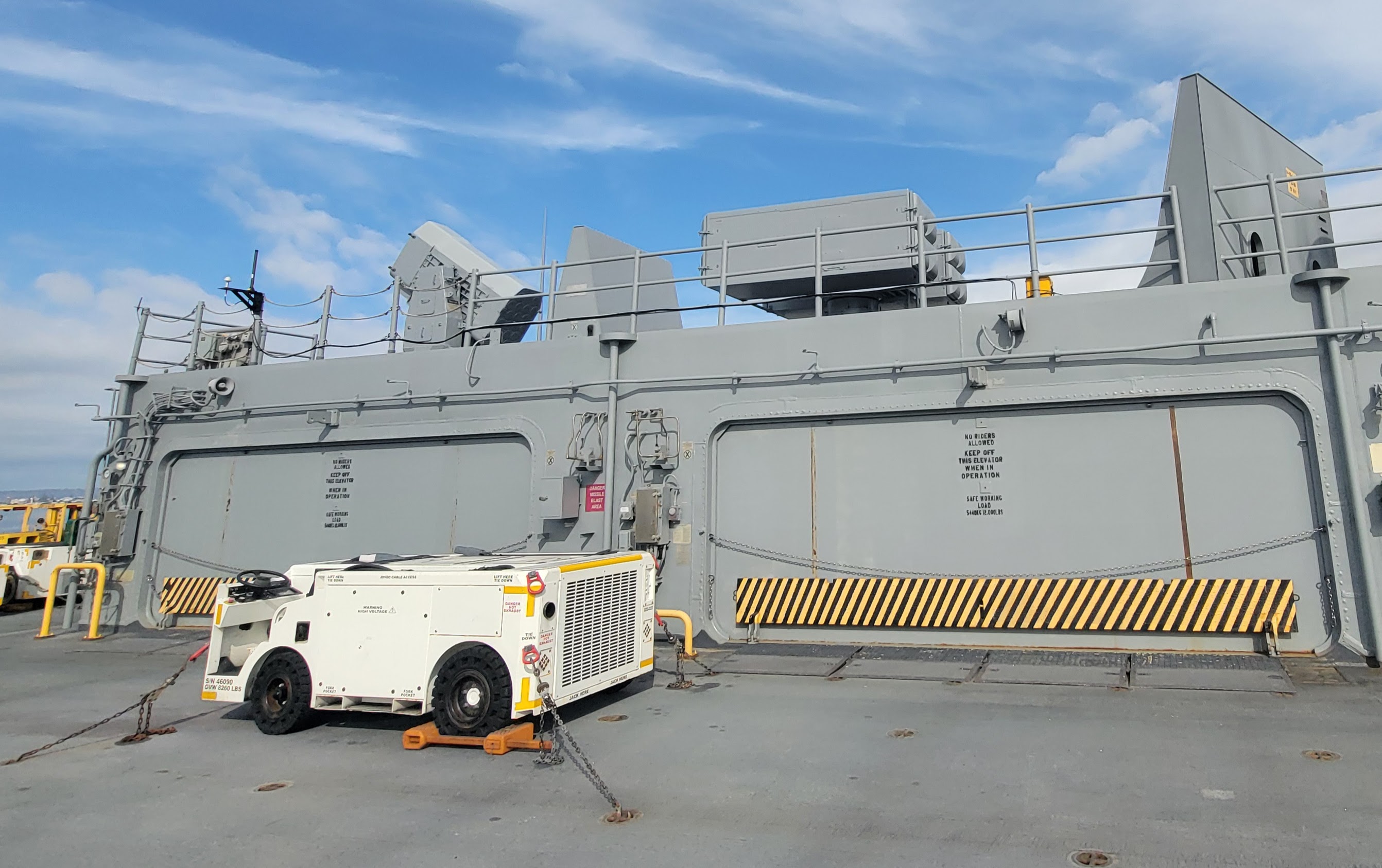 Aboard USS Tripoli (LHA-7) RIM-116 Rolling Airframe Missile and RIM-162 Evolved Sea Sparrow Missile (ESSM)