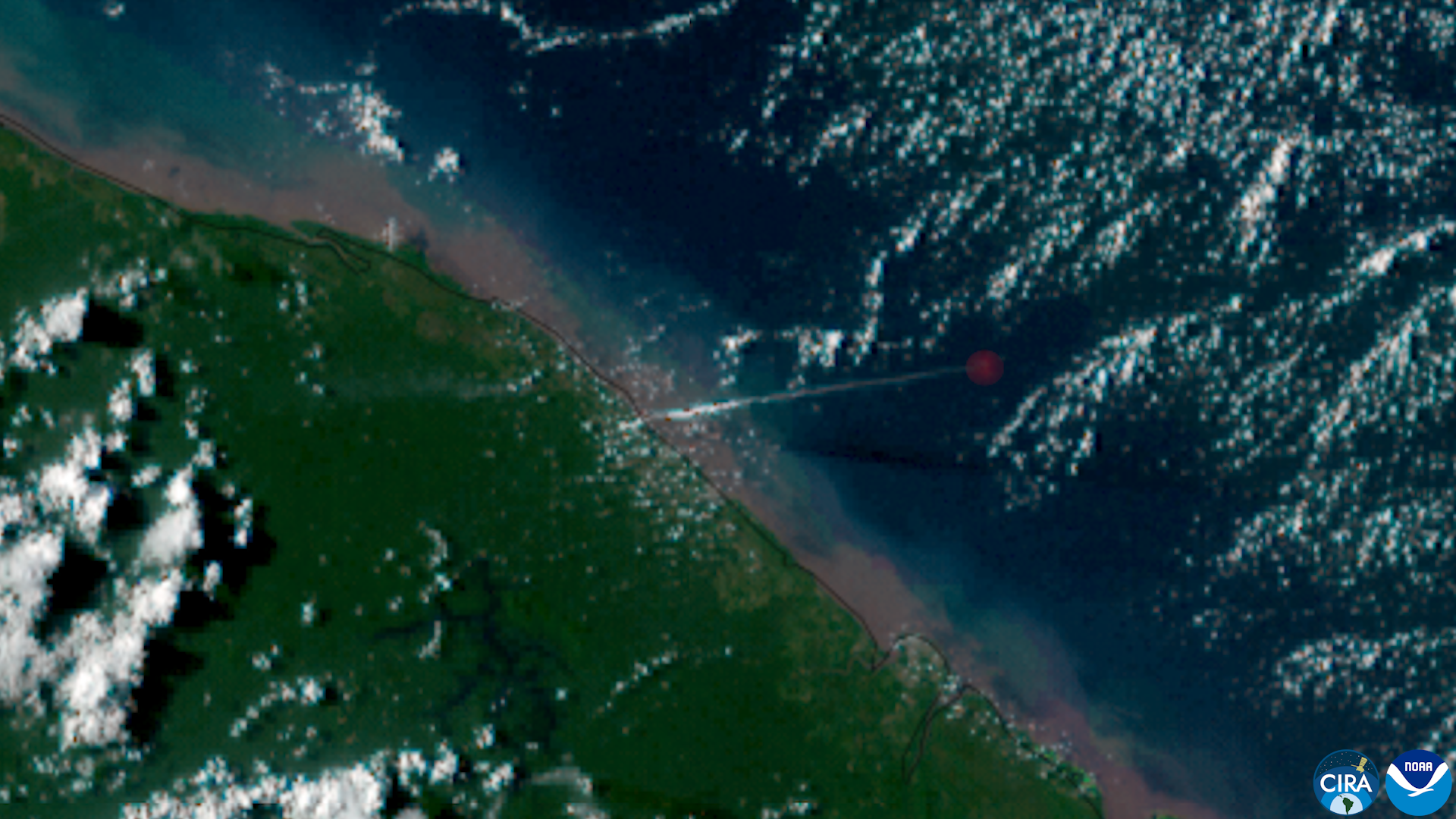 Un Ariane 6 (vuelo VA270, Ariane 62) lanza el satélite meteorológico MTG-I2 desde la Guayana Francesa, visto desde el GOES (27 de agosto de 2026)