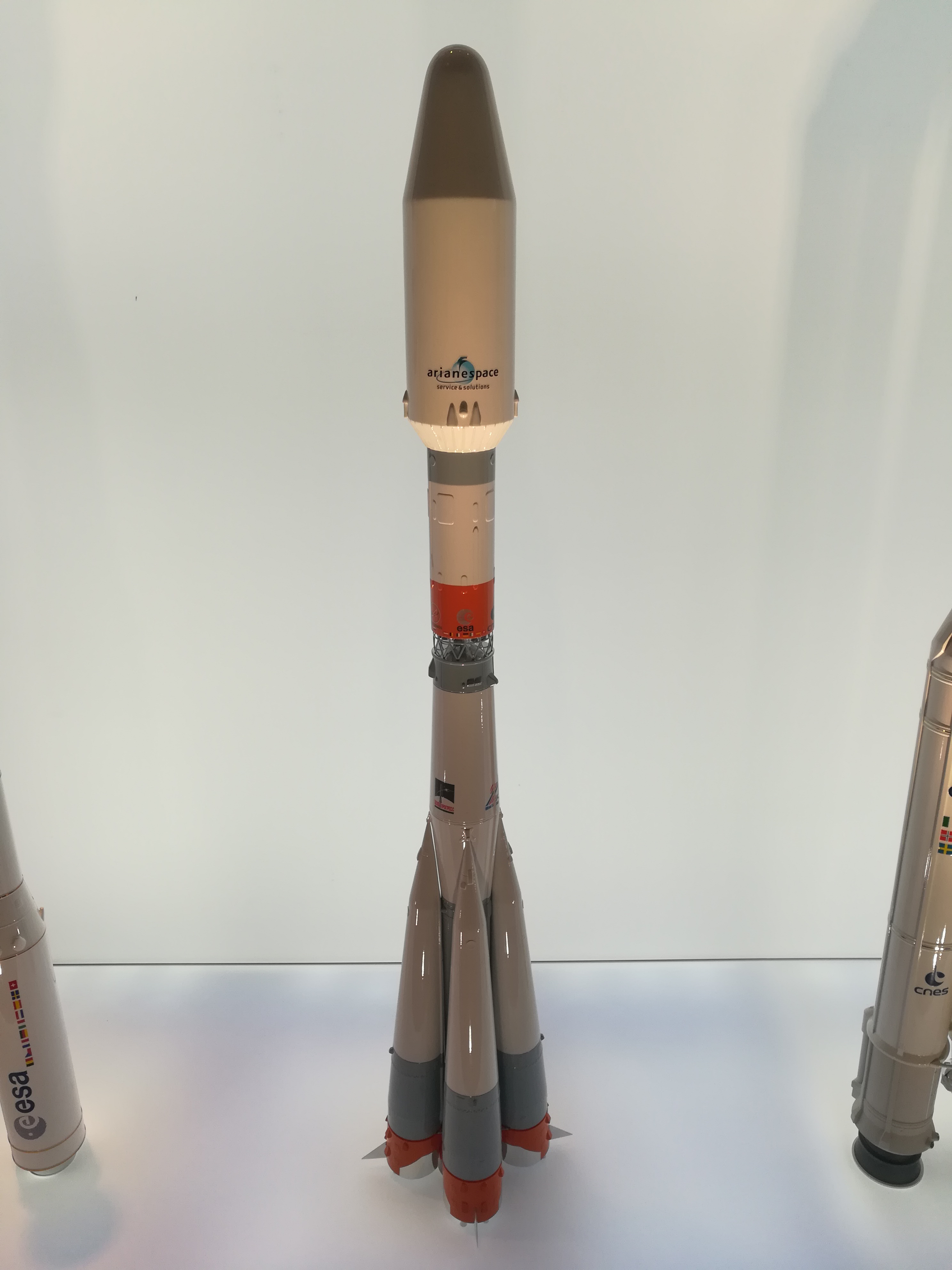 Arianespace mock-up of the Soyuz-2 launch vehicle