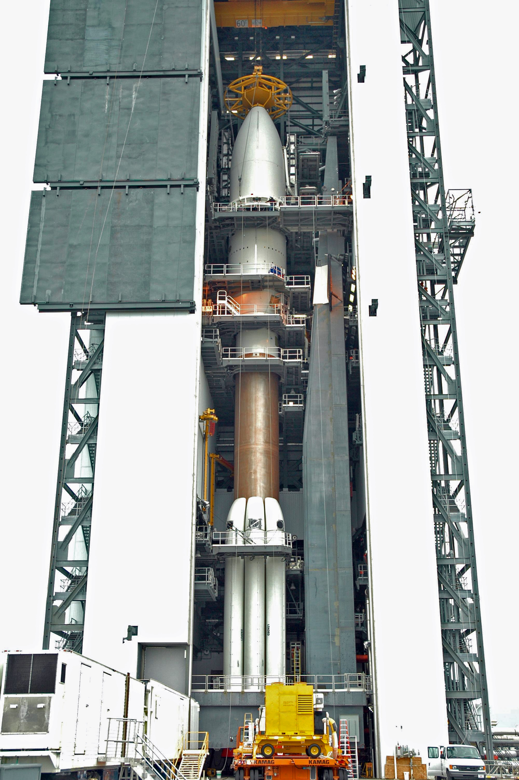 Atlas 551 rocket prepared for launch