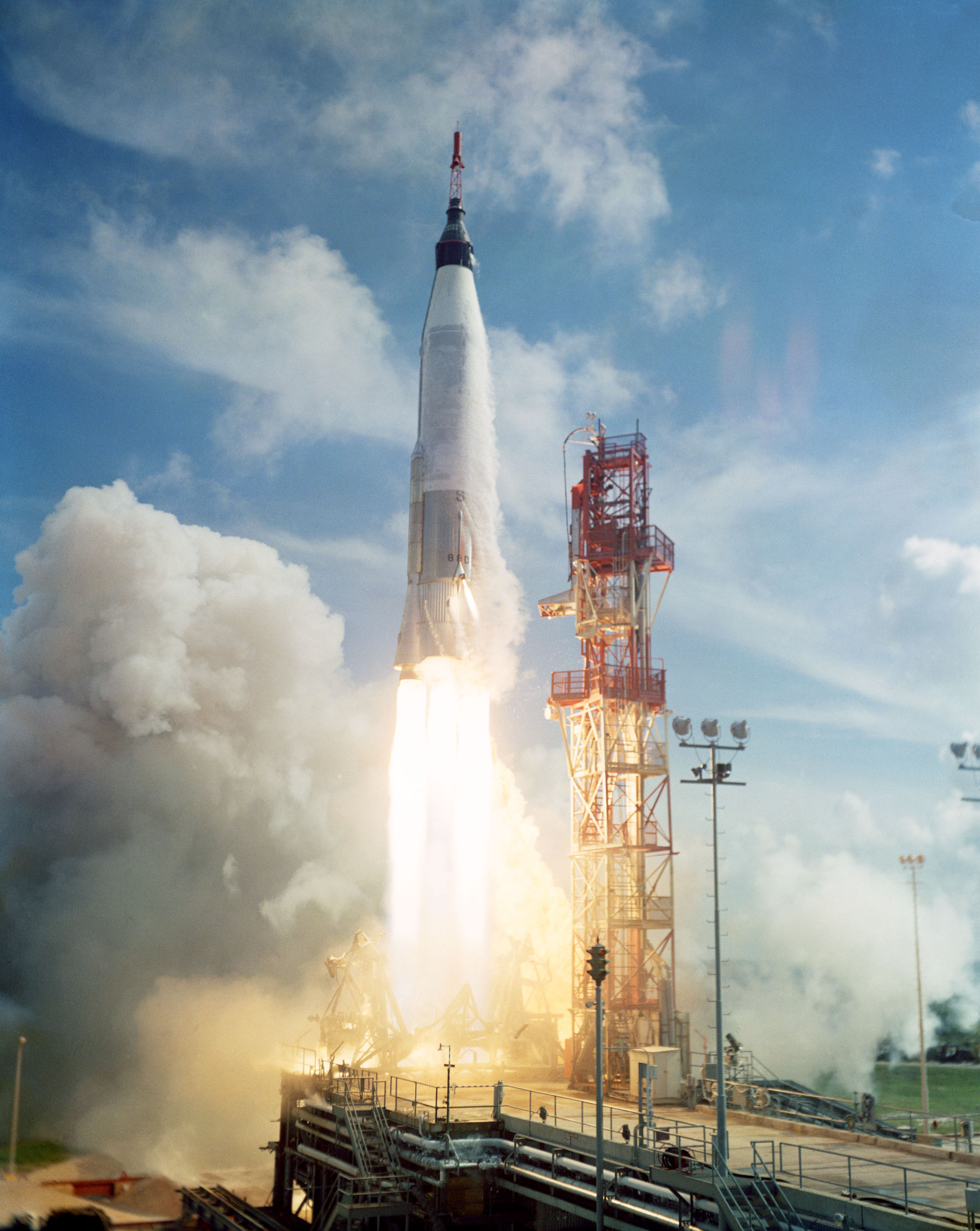 Atlas LV-3B con il Mercury-Atlas 4 (MA-4) al lancio, Cape Canaveral, 13 settembre 1961
