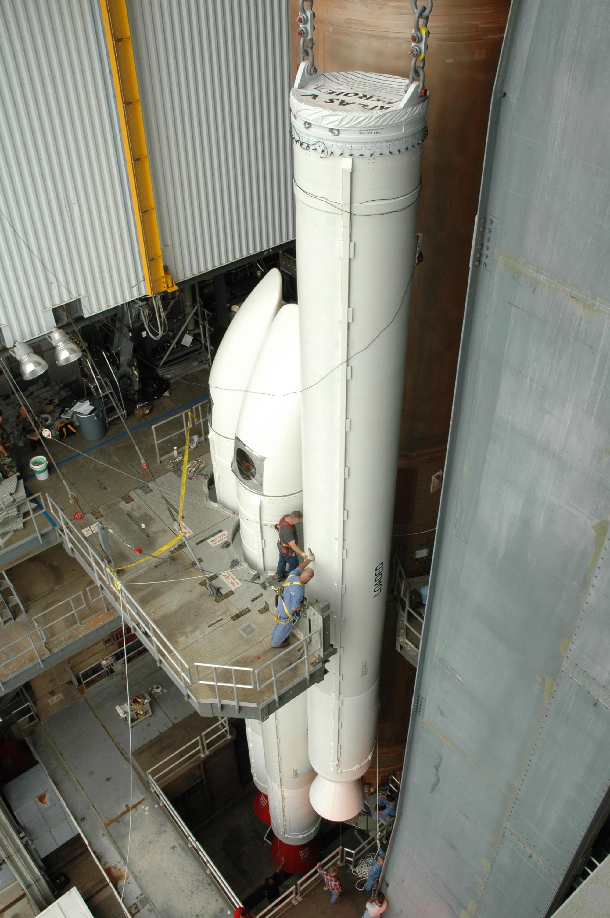 Atlas V 551 SRB attaching