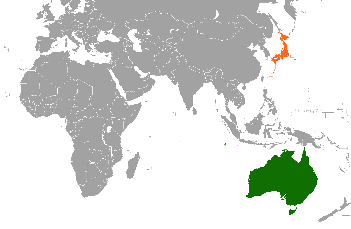 Australia Japan Locator