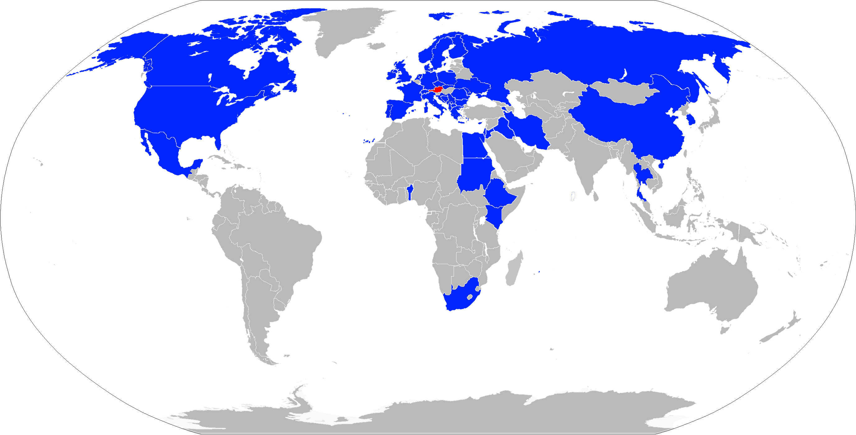 Austrian Airlines route map