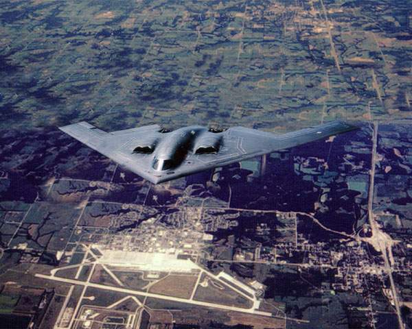 B-2 Spirit over Whiteman Air Force Base