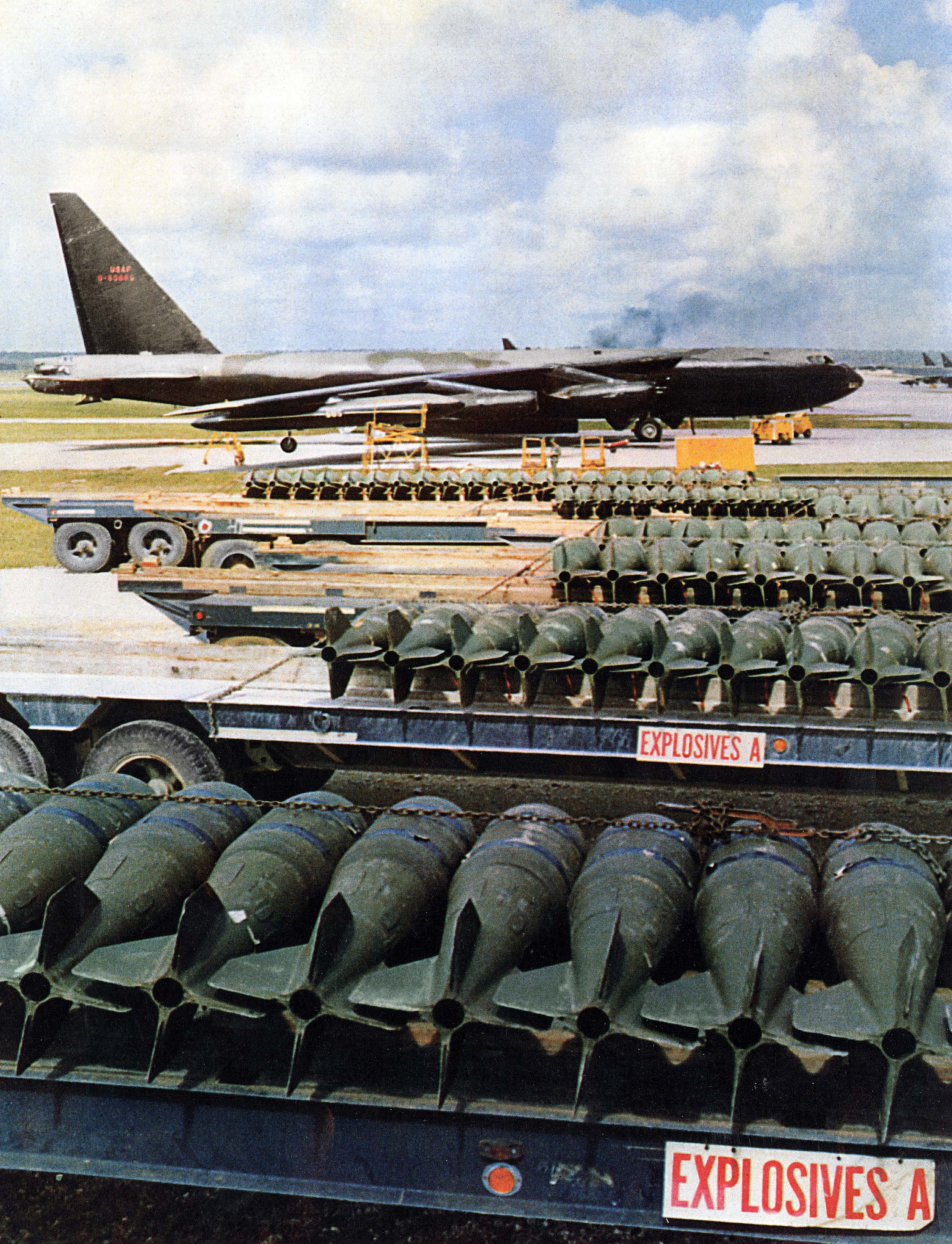 B-52D with Mk 117 bombs Andersen AFB