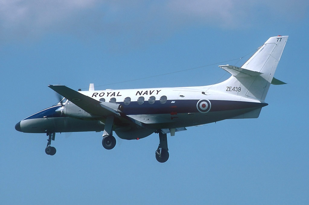 B Ae Jetstream T 3 in avvicinamento a RNAS Yeovilton