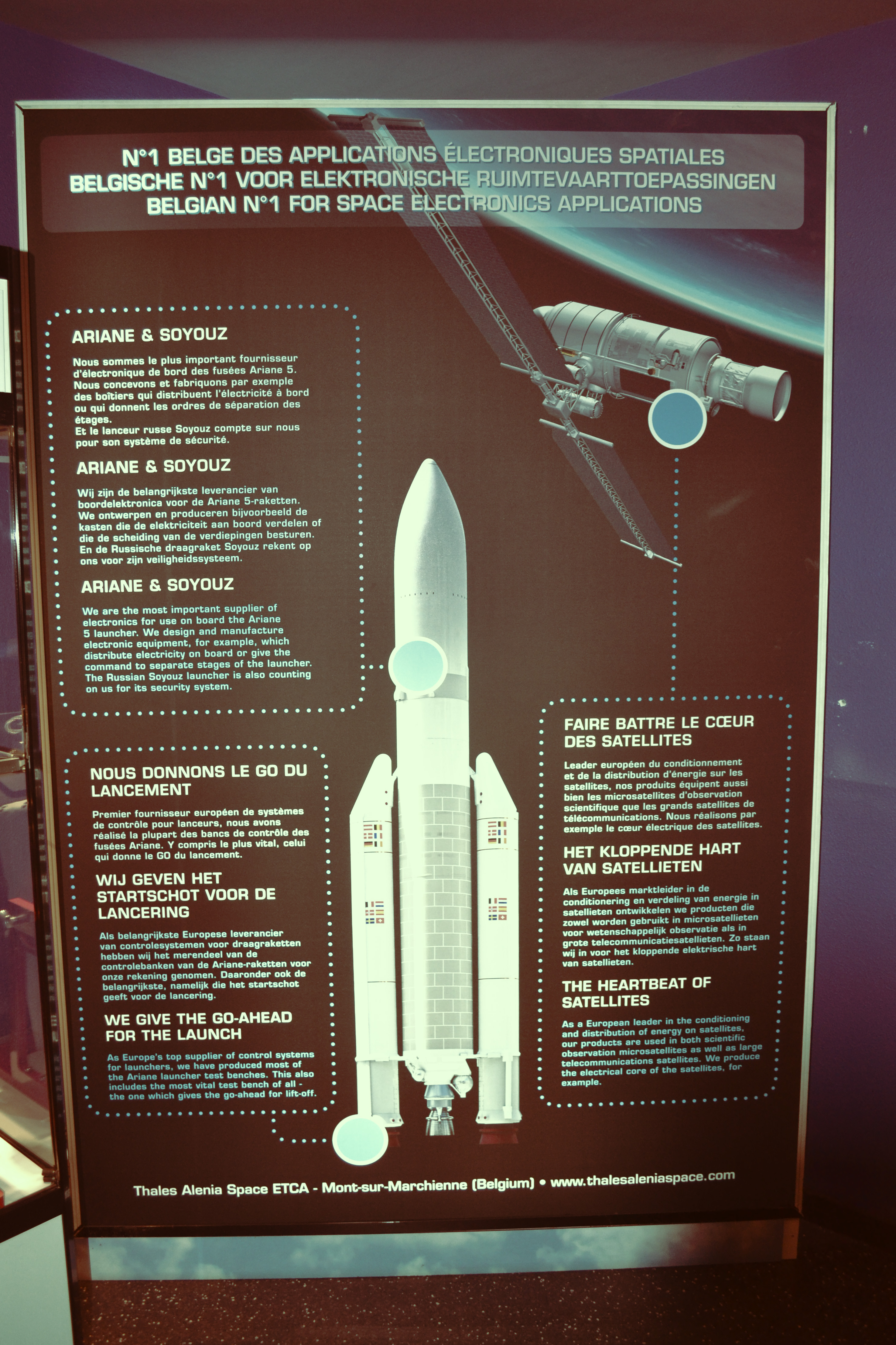 In Belgien gefertigte Komponenten der Ariane 5