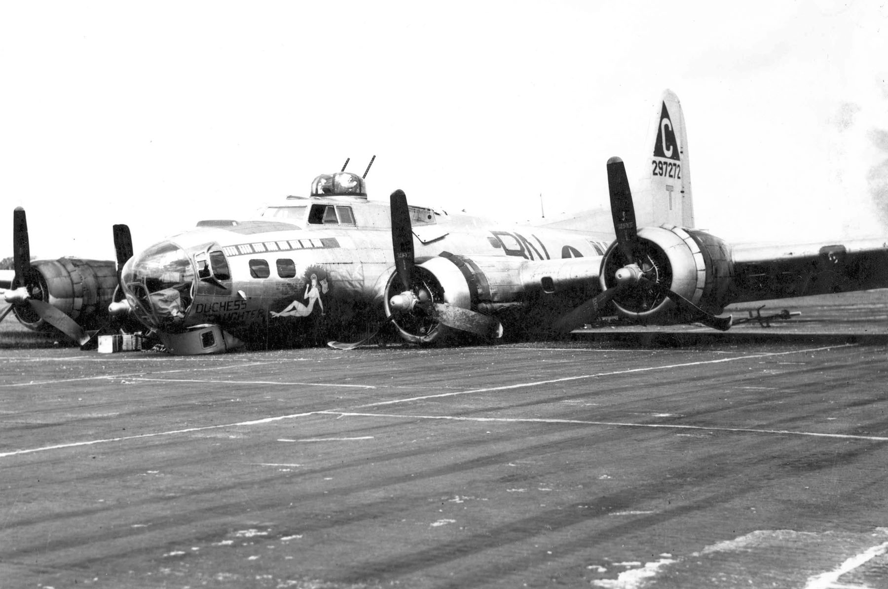 Bauchlandung einer B-17