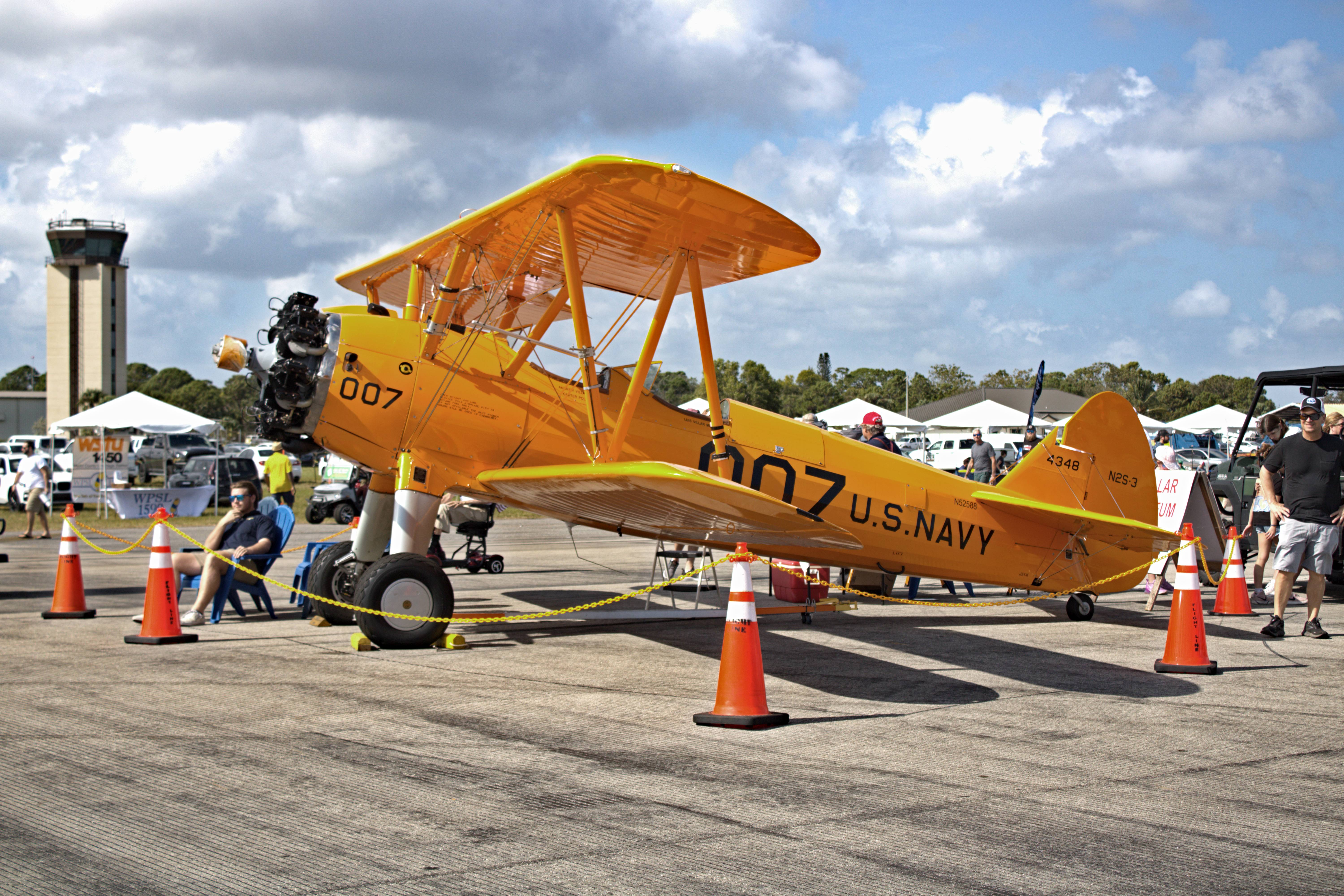 Boeing Stearman N2S-3 Kaydet, 2024 Stuart Air Show, Witham Field