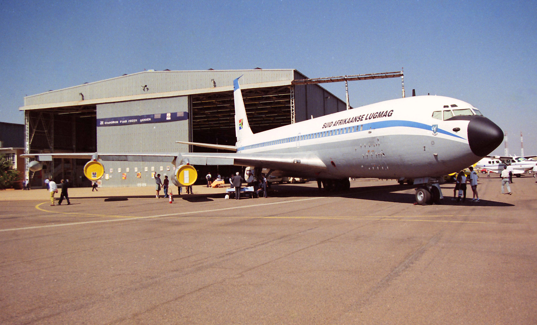 Boeing 707-328C 1417/AF617 de la SAAF, imagen de archivo: AFB Waterkloof, 1998