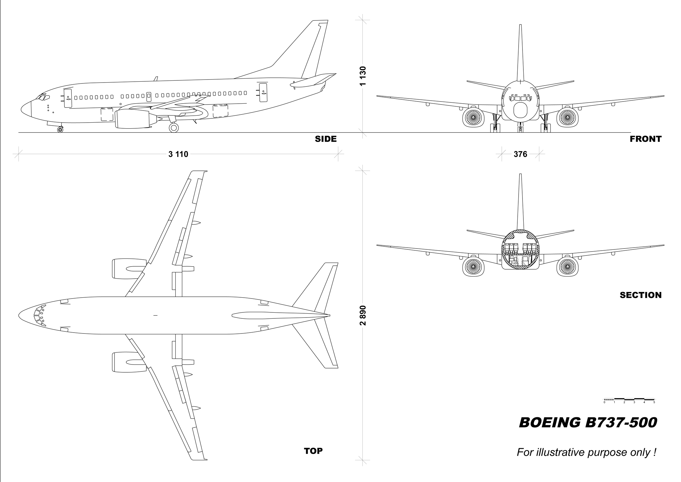 Three-view drawing of Three-view drawing
