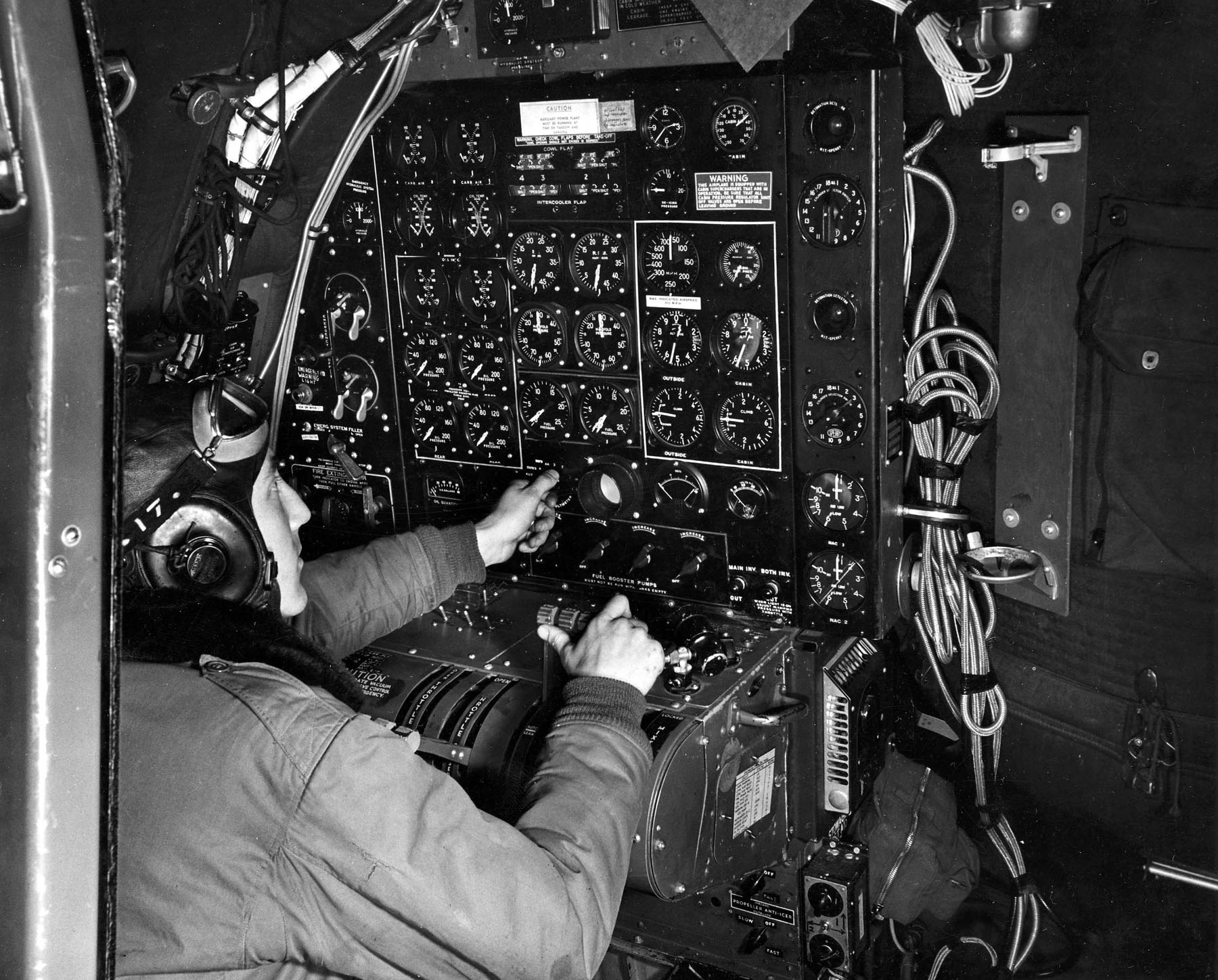 Pannello del motorista di volo del Boeing B-29