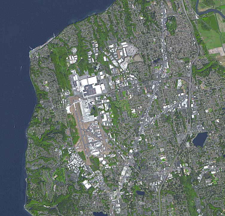 Boeing Plant, Everett WA (ASTER)
