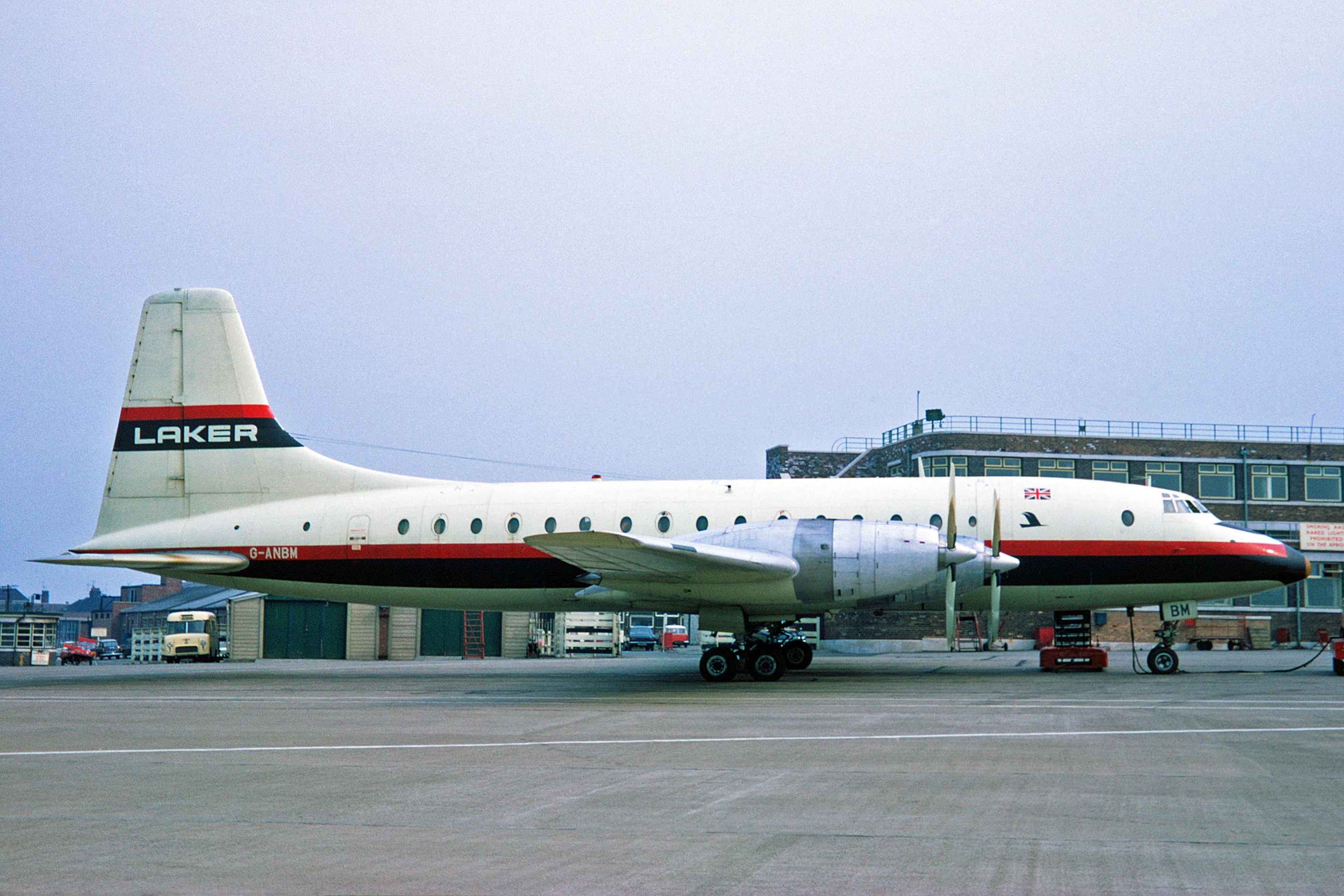 Britannia 102 G ANBM, Laker Airways, Liverpool Airport