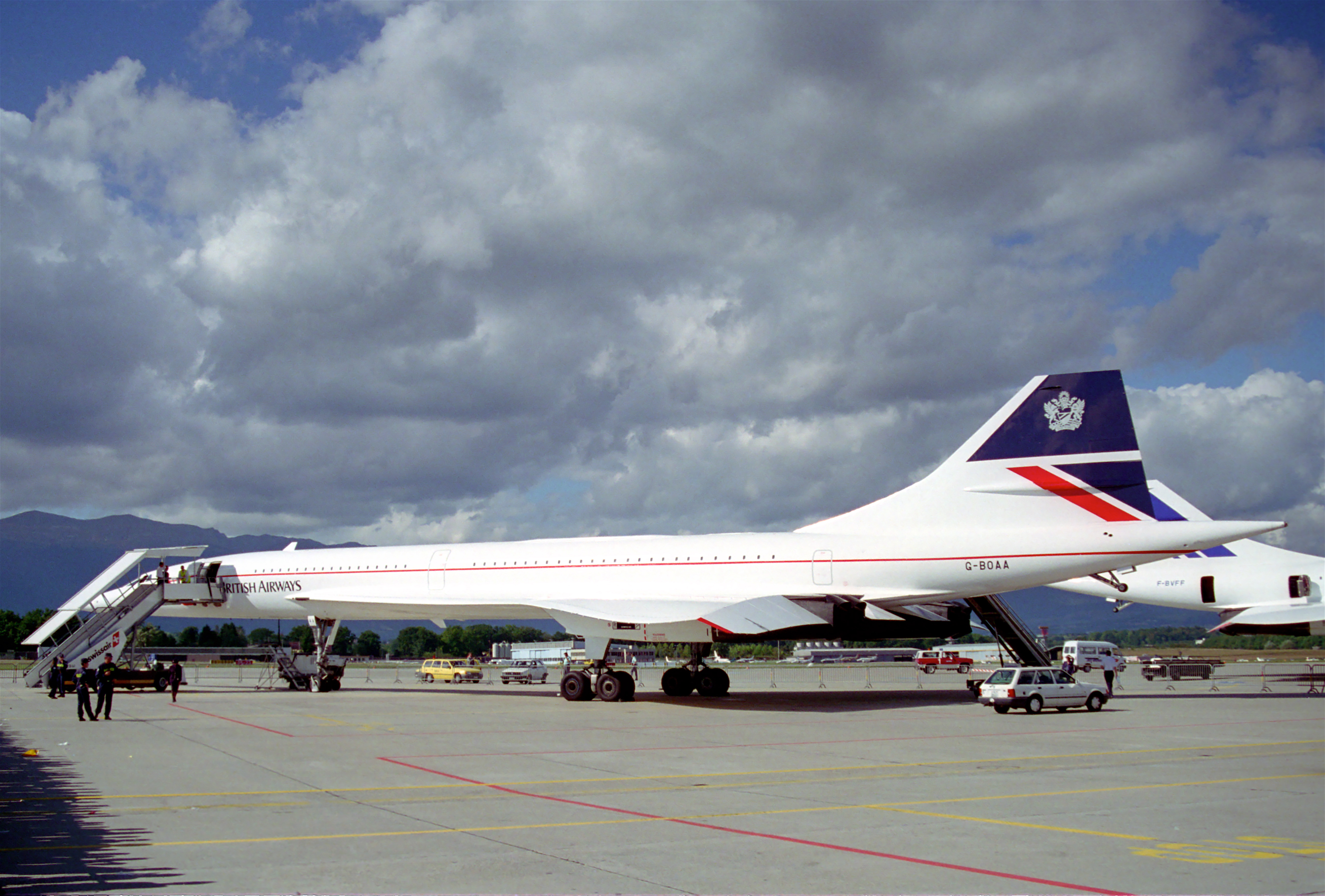 Concorde British Airways G-BOAA a Ginevra