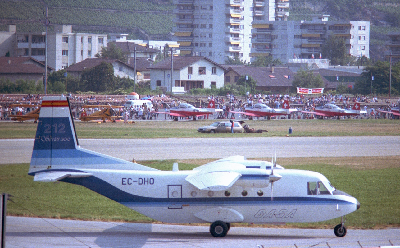 CASA Aviocar EC-DHO at Sion 1982