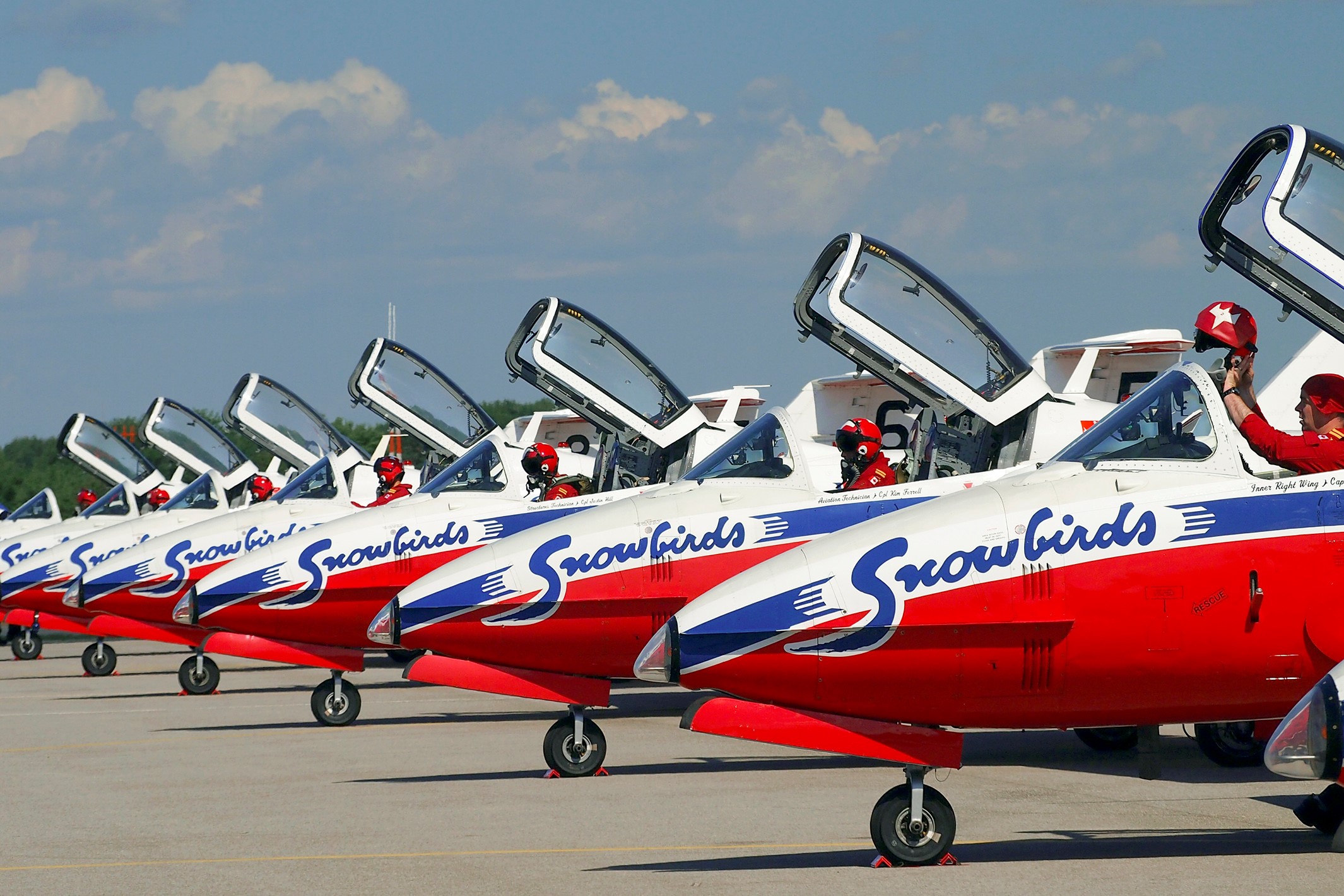 Canadian Snowbirds CT-114 Tutor — Aereo degli Snowbirds durante un airshow