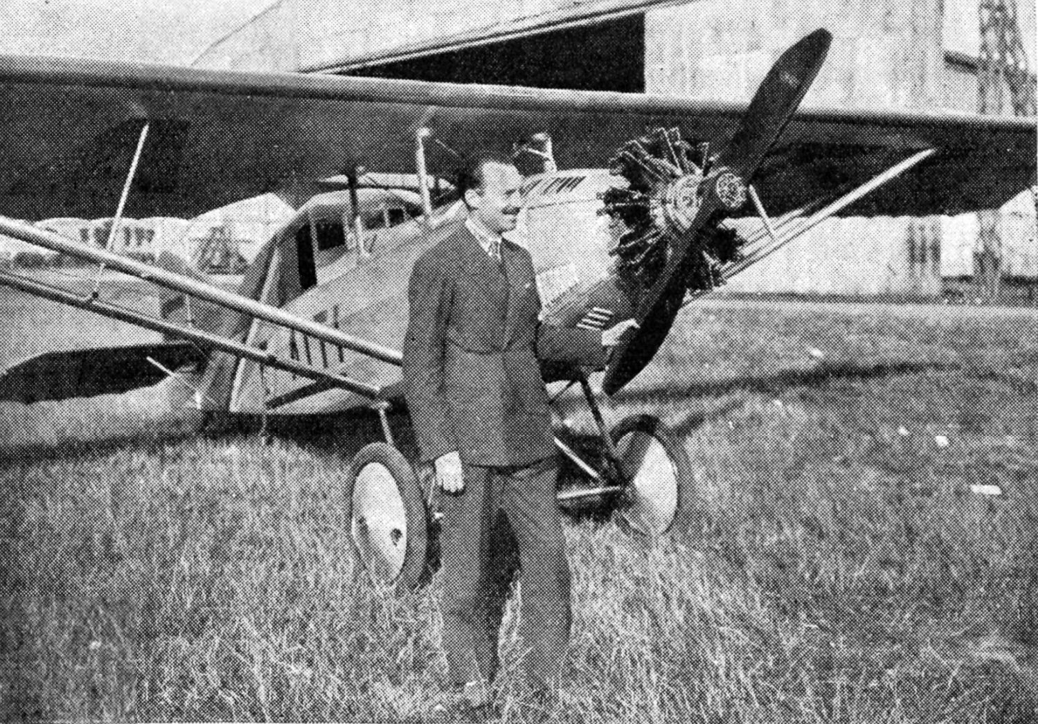 Caudron C 109 - cabine fechada com Maurice Finat (L'Aéronautique, outubro de 1928)