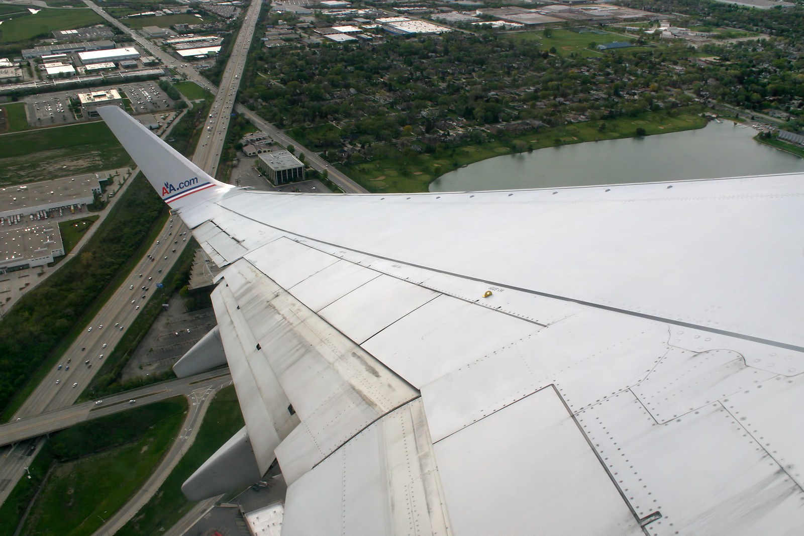 Aéroport de Chicago O'Hare, décollage depuis la piste 22R,