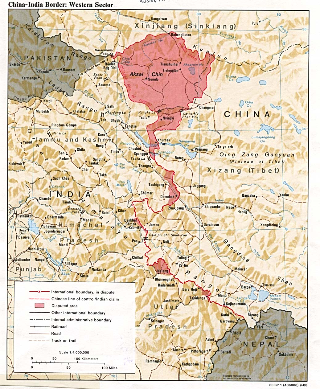 China India western border 88