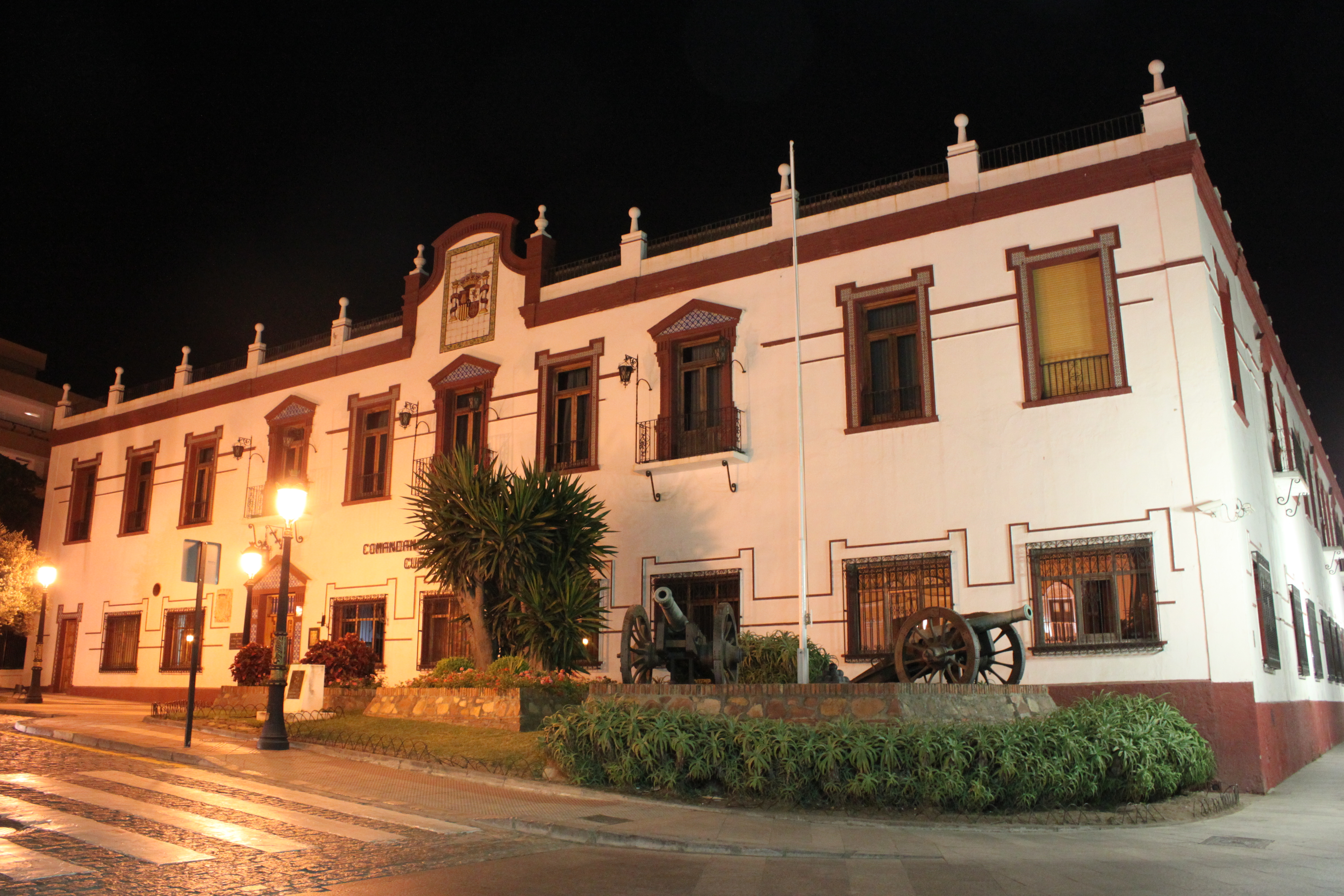 General Command of Ceuta, at night
