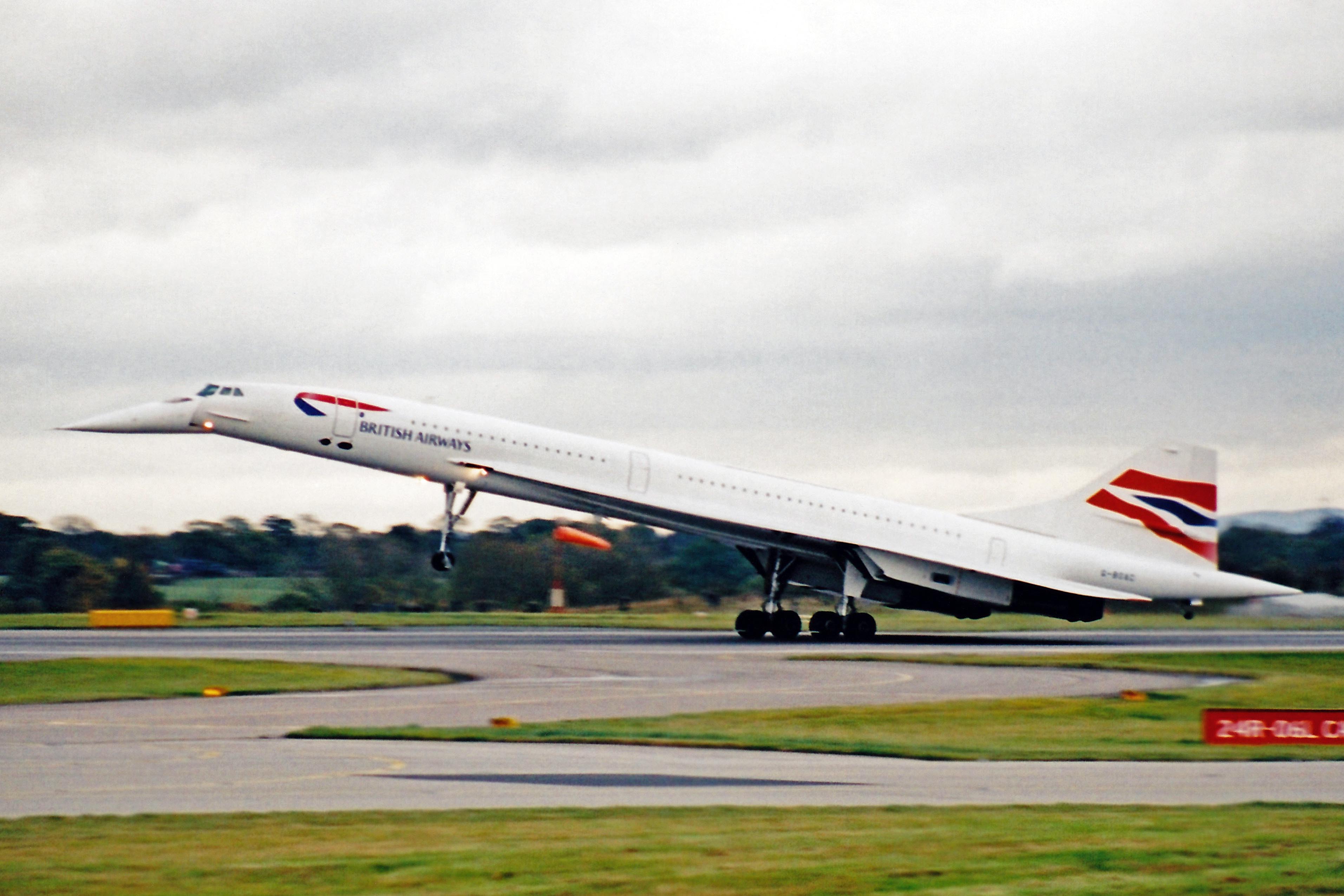 Concorde G BOAC durante il suo ultimo volo commerciale, Manchester, 31 ottobre 2003