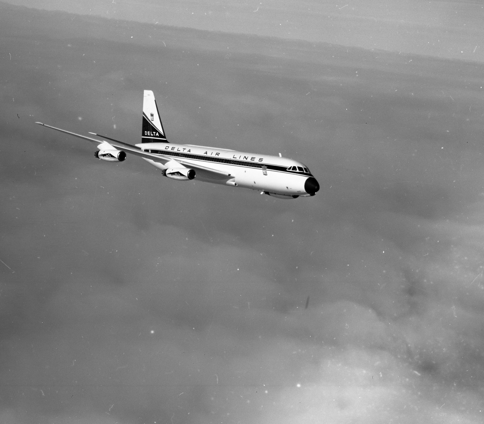 Convair 880 Delta Airlines 23 0036438 Convair Negative Image
