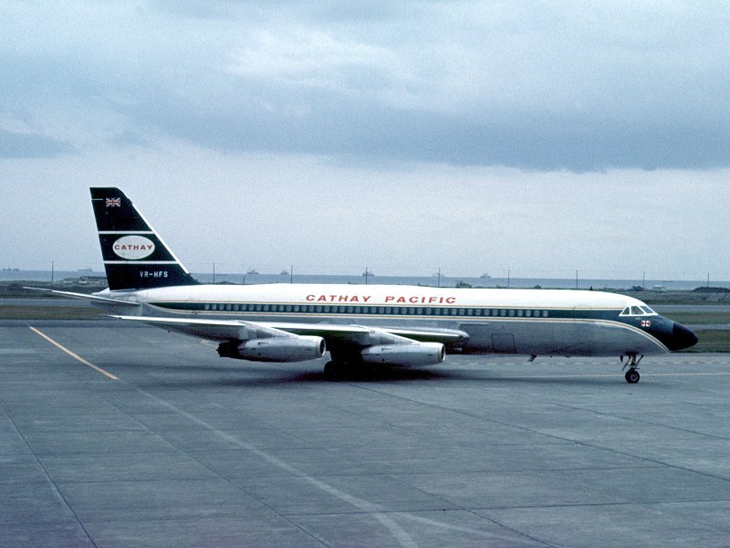 Convair 880 VR HFS, Cathay Pacific, Haneda 1966