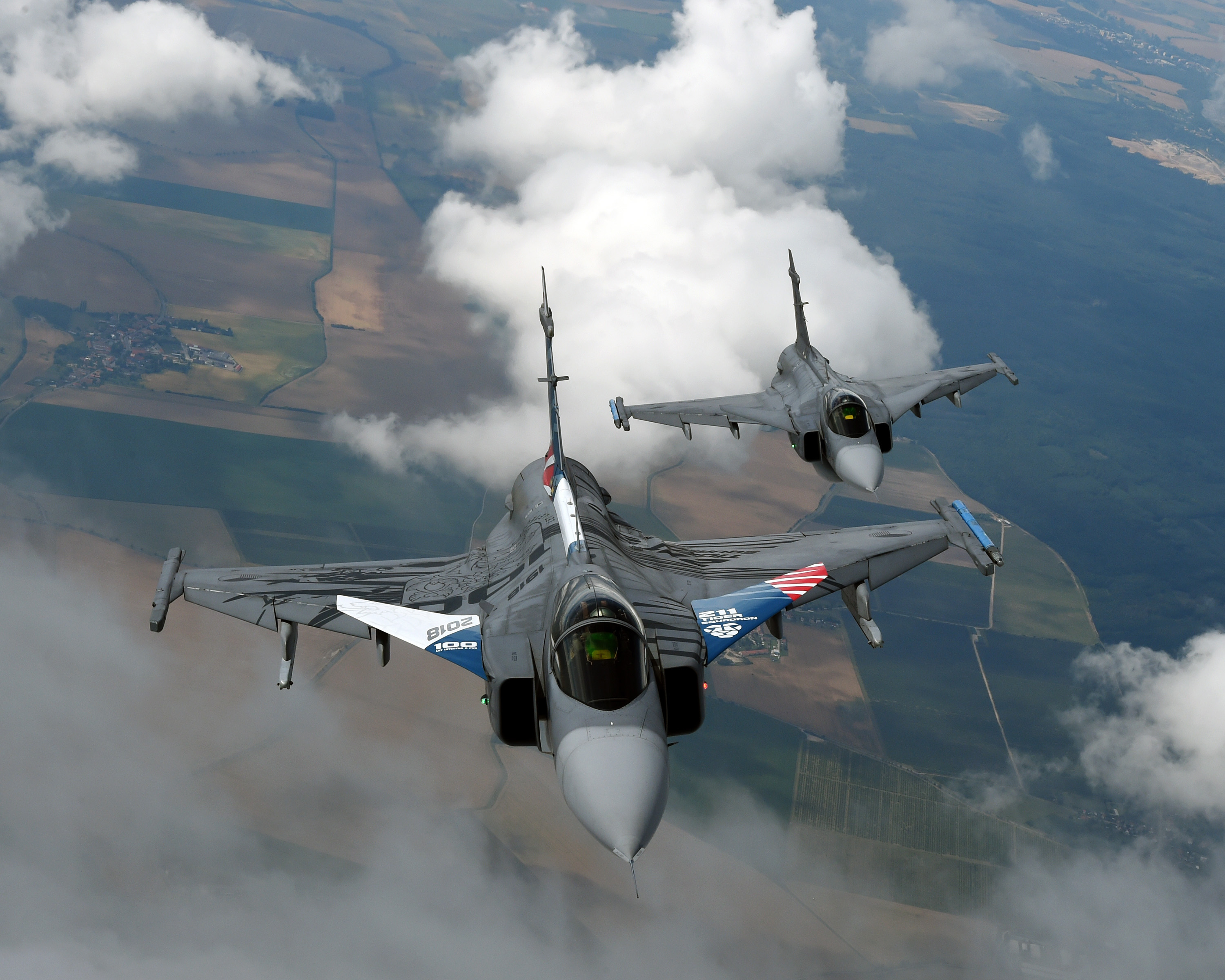 JAS-39 Gripen da Força Aérea Checa durante o Sky Avenger 2018