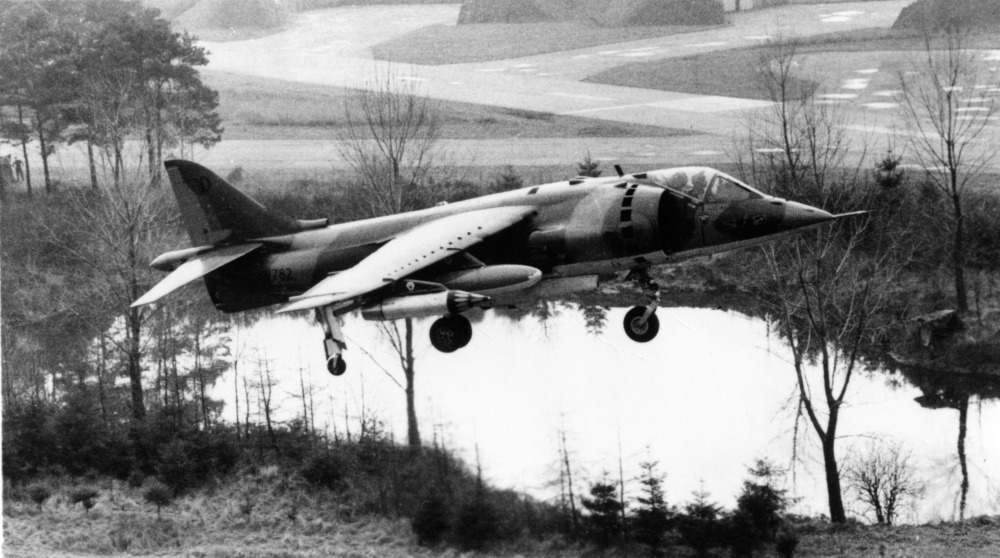 Takeoff of a Hawker Siddeley Harrier GR 1