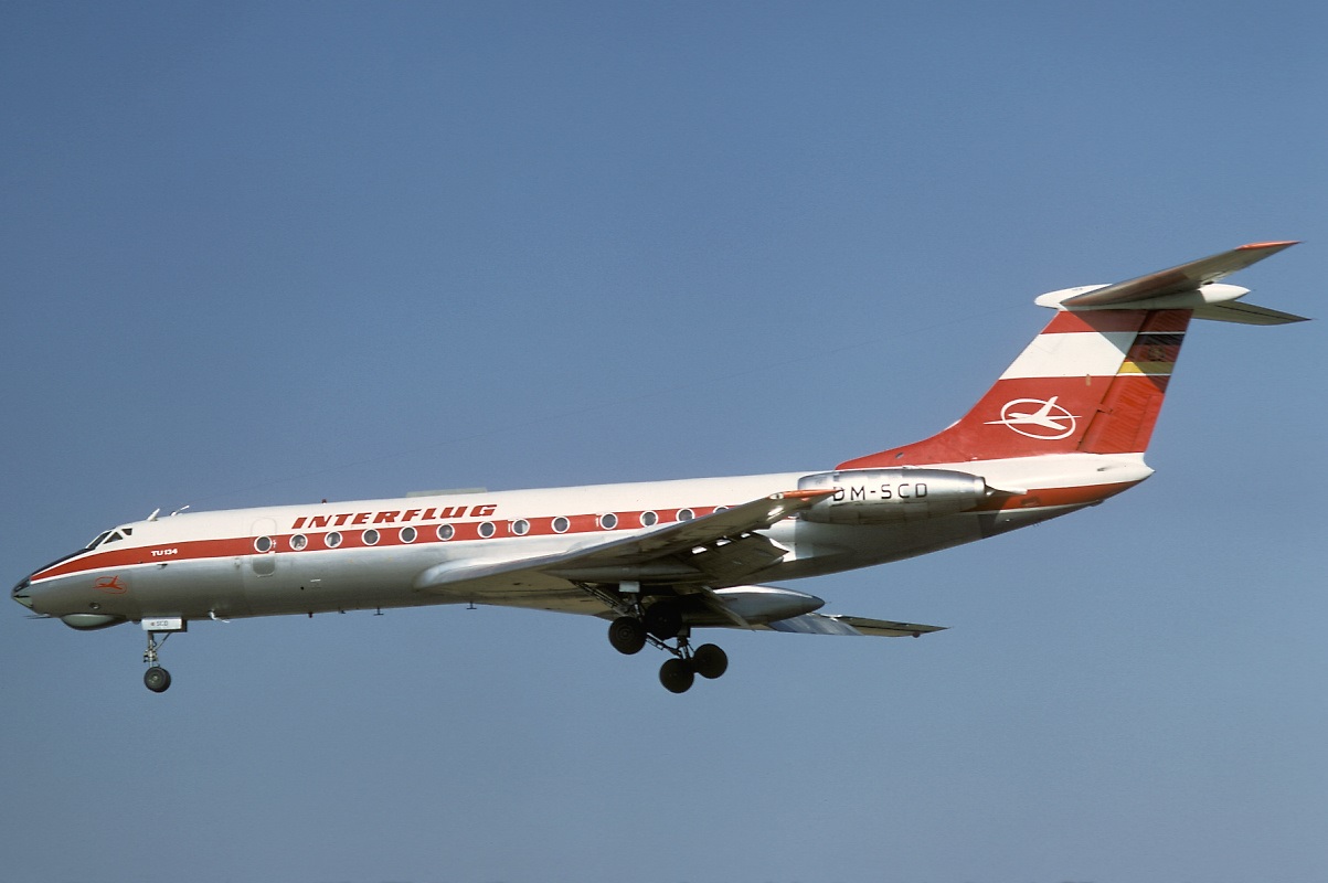 DM-SCD Tupolev Tu-134 Interflug, Linate Airport, October 1974