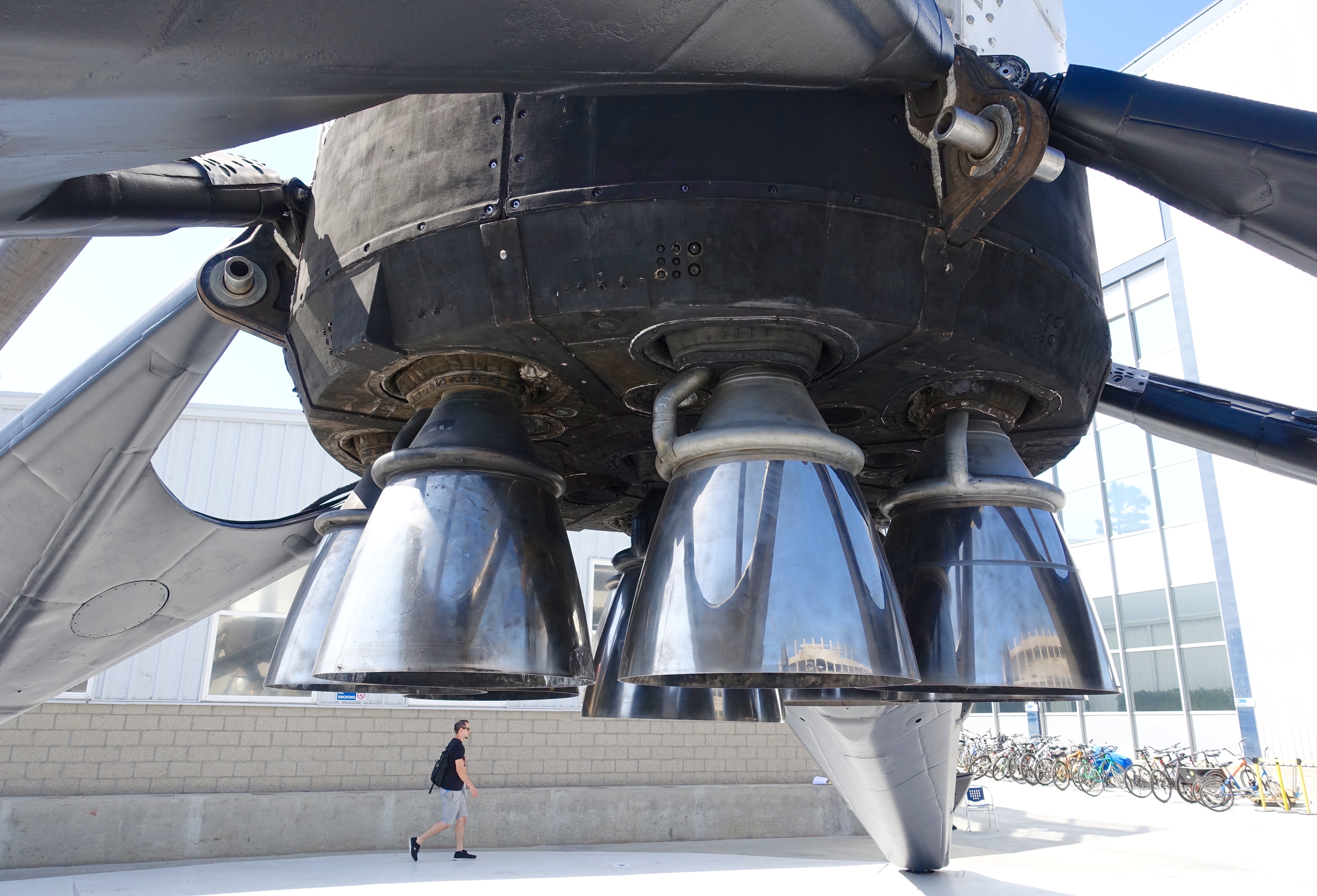 Detalle del octaweb con los nueve motores Merlin de la primera etapa