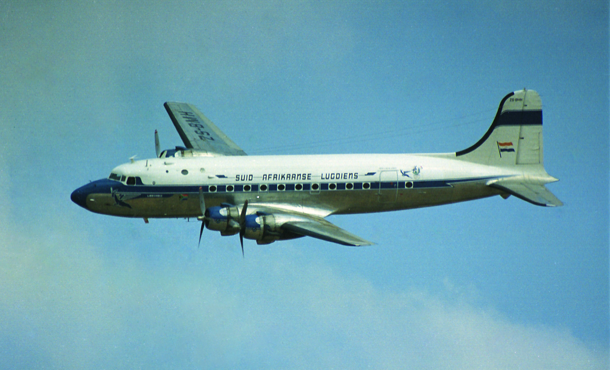Douglas DC-4 ZS BMH del SAA Historic Flight, imagen de archivo: AFB Waterkloof, 2000