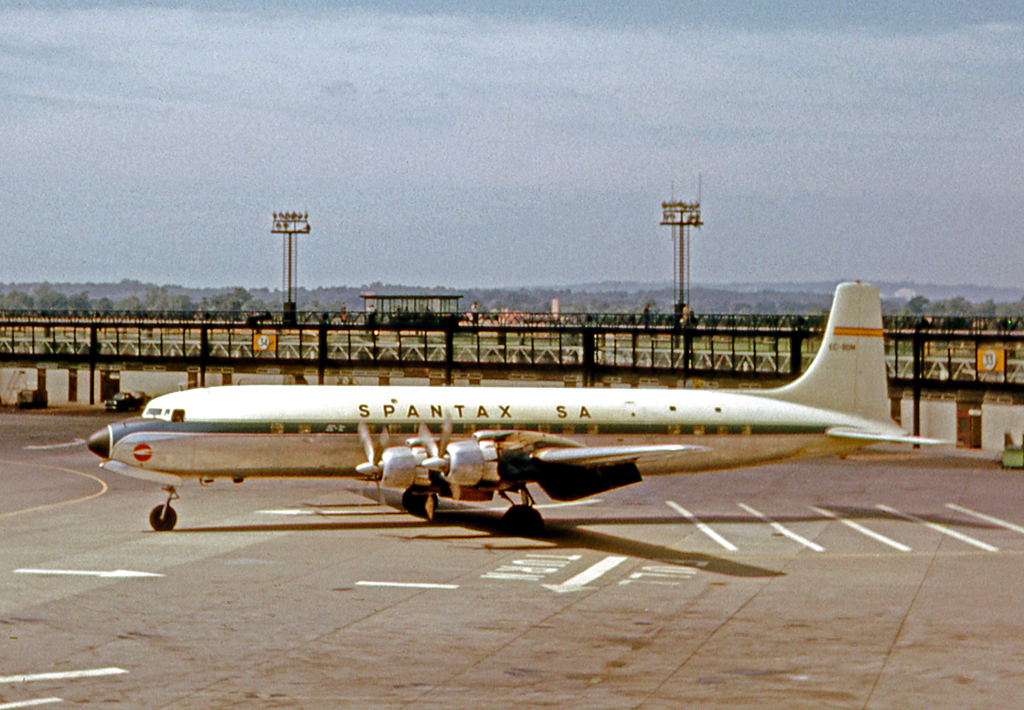 Douglas DC-7C EC BDM Spantax LGW 23 07 66 edited 3