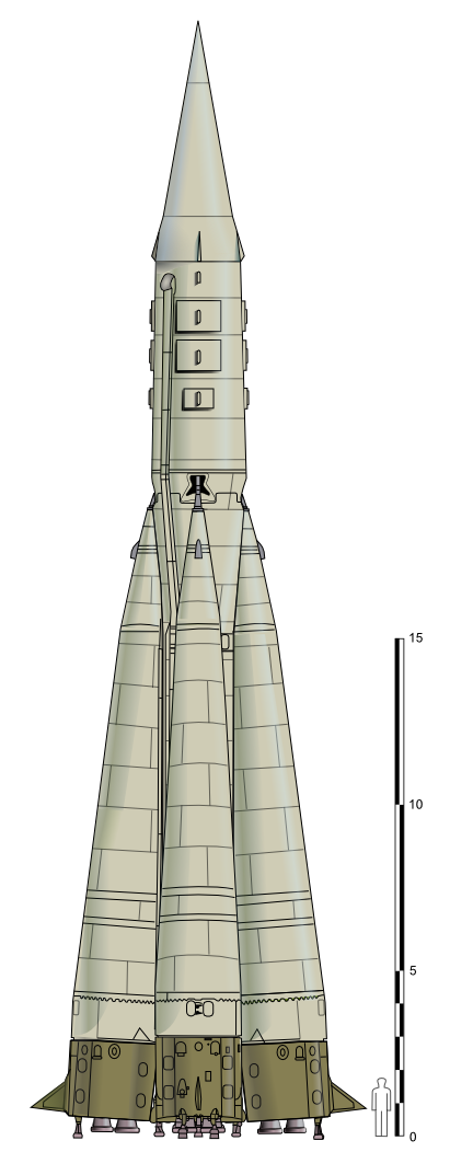 Drawing of the R-7 missile prototype