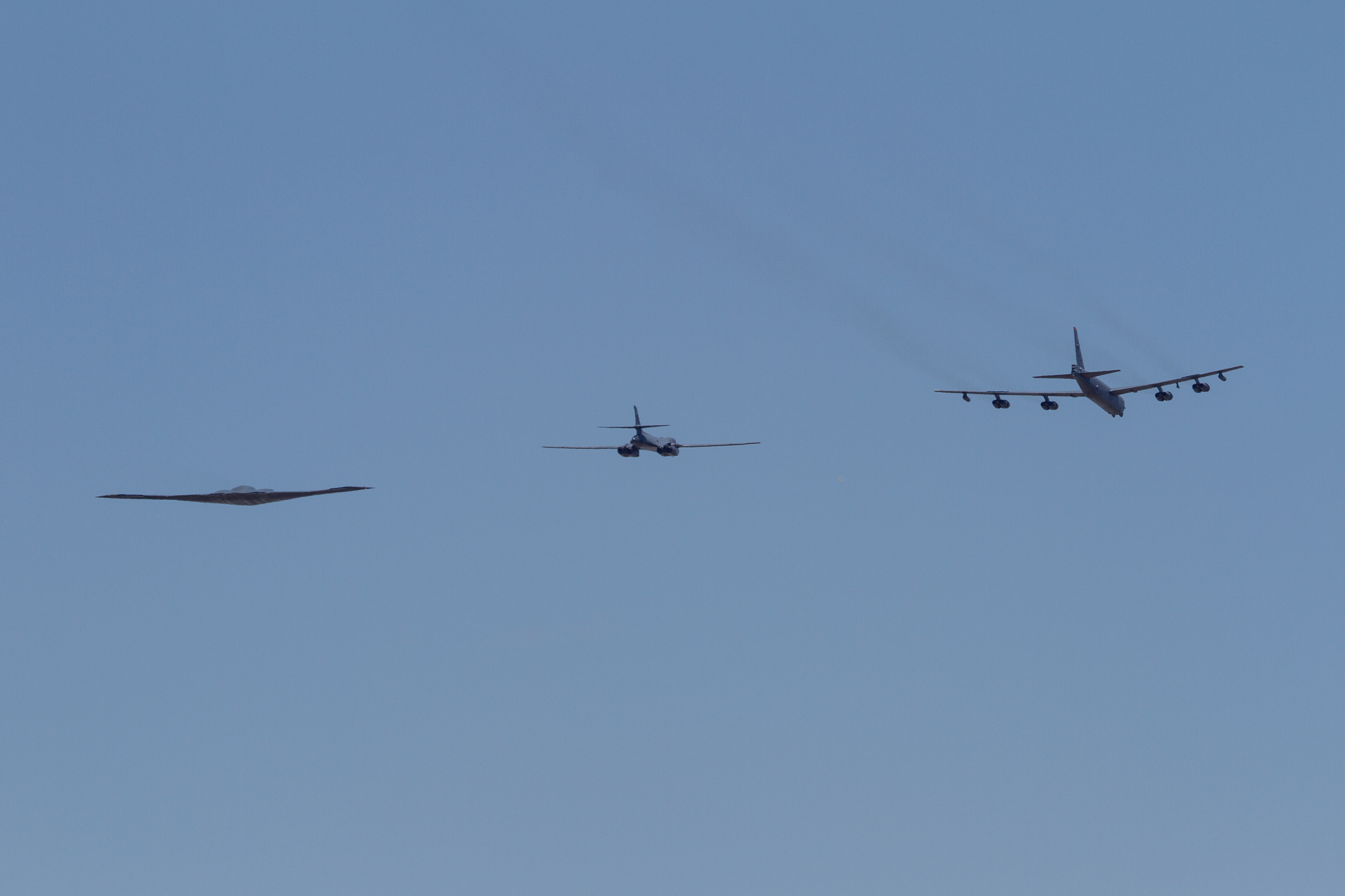 Dyess Air Force Base Air Show 2015 Formation Flight B-52 Stratofortress B-1 Lancer B-2 Spirit 04