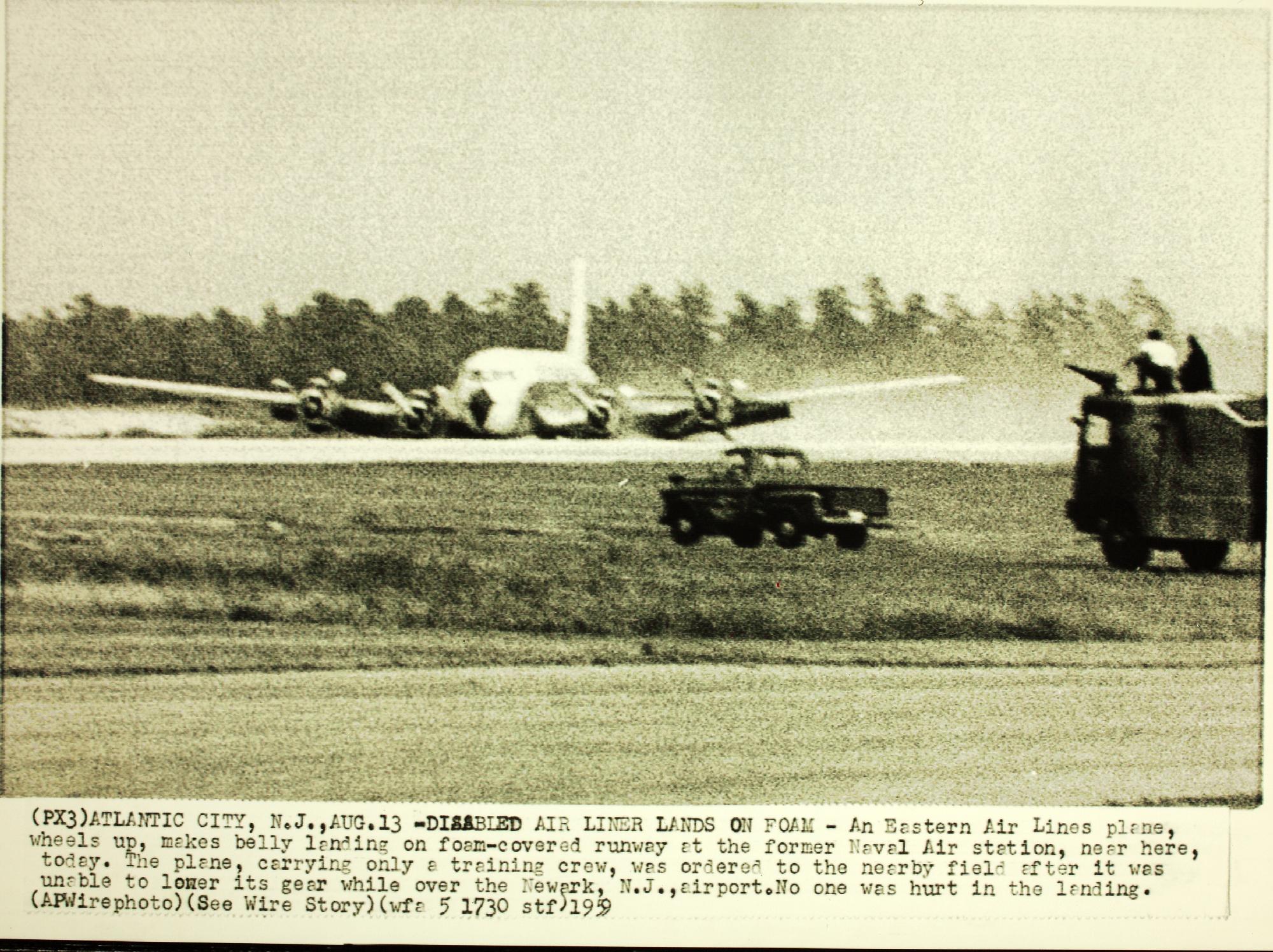 Eastern Airlines DC-7B belly landing