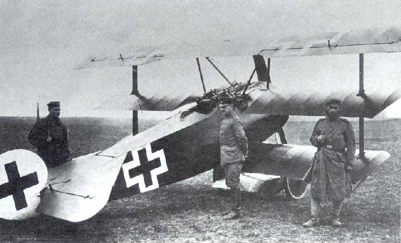 Manfred von Richthofen's red Fokker Dr I on the ground, 1917-1918