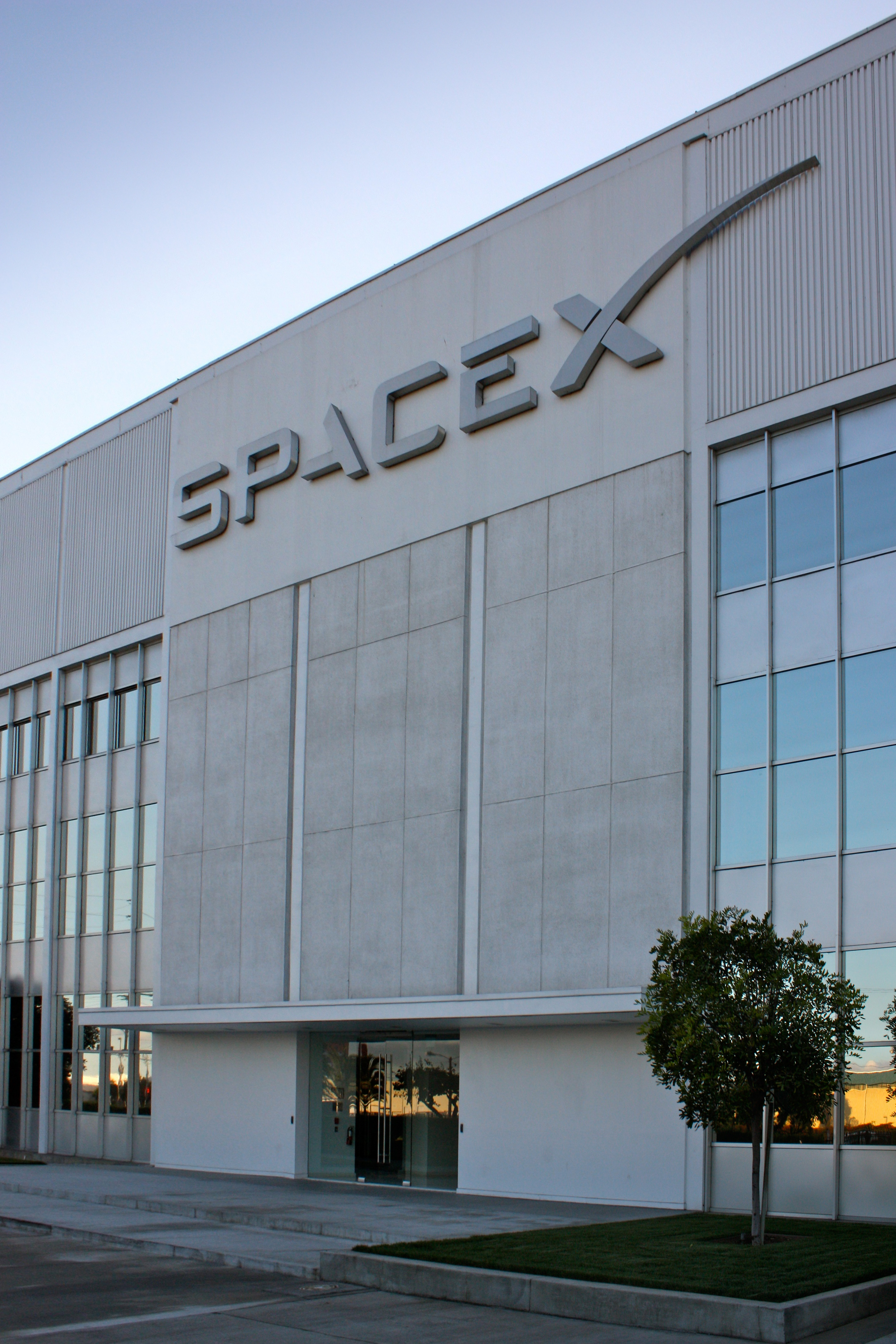 Entrance to SpaceX headquarters