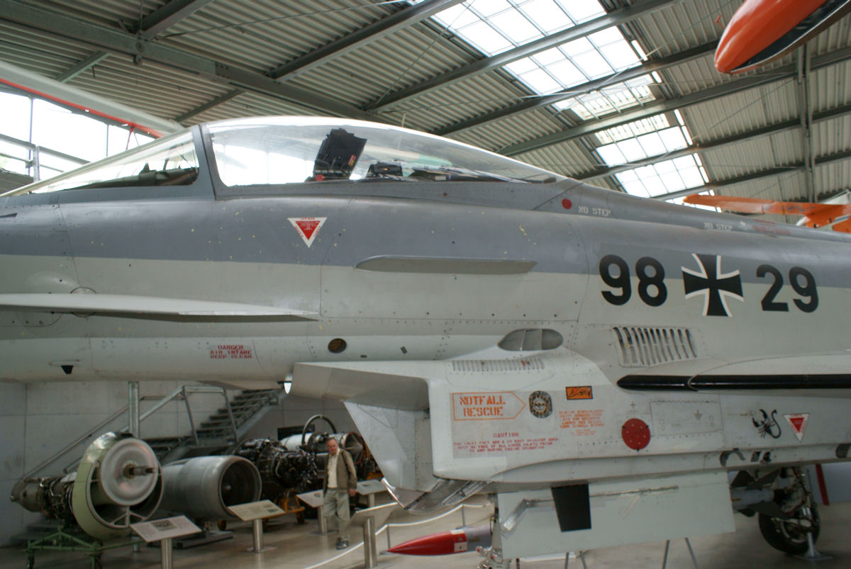 Eurofighter Typhoon DA1 98 29, cabina, Deutsches Museum Flugwerft Oberschleißheim