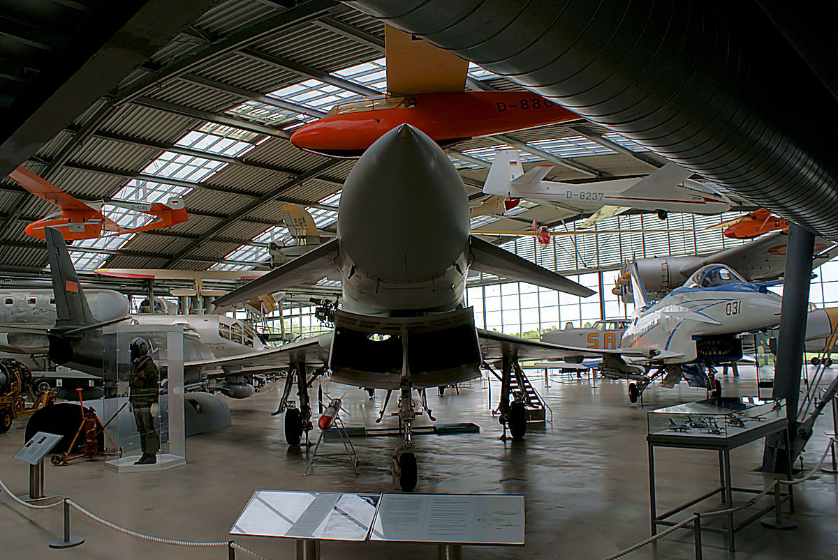 Eurofighter Typhoon DA1 98+29, vista frontal, Deutsches Museum Flugwerft Oberschleißheim